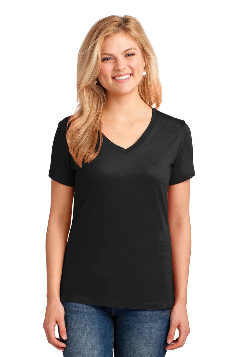 Port T-Shirts Port & Company ®  Ladies Core Cotton V-Neck Tee. LPC54V