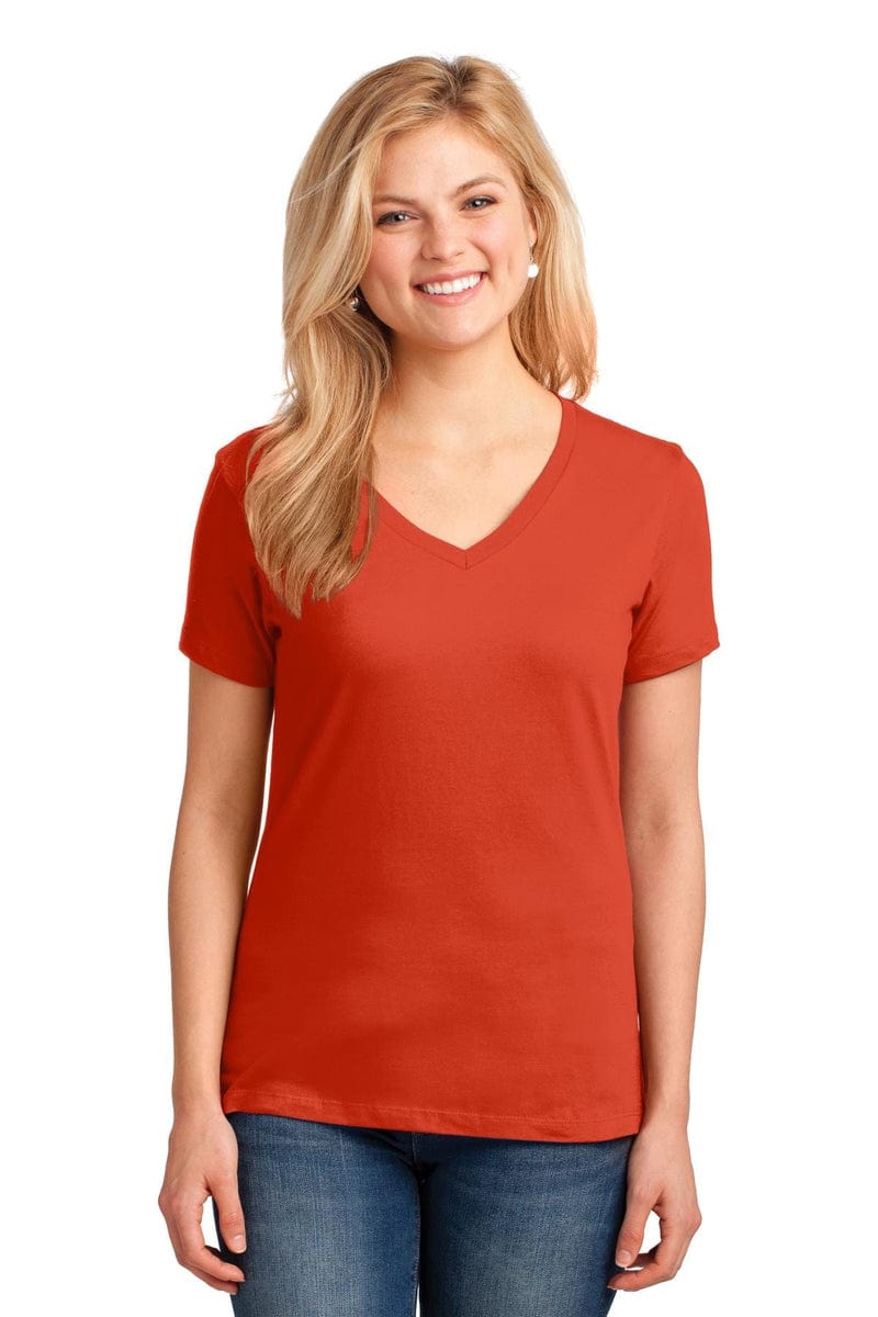 Port T-Shirts Port & Company ®  Ladies Core Cotton V-Neck Tee. LPC54V, Basic Colors