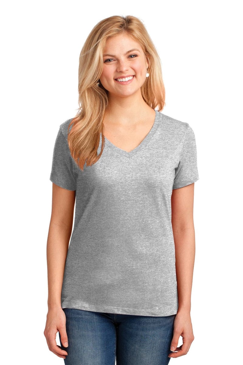 Port T-Shirts Port & Company ®  Ladies Core Cotton V-Neck Tee. LPC54V, Traditional Colors