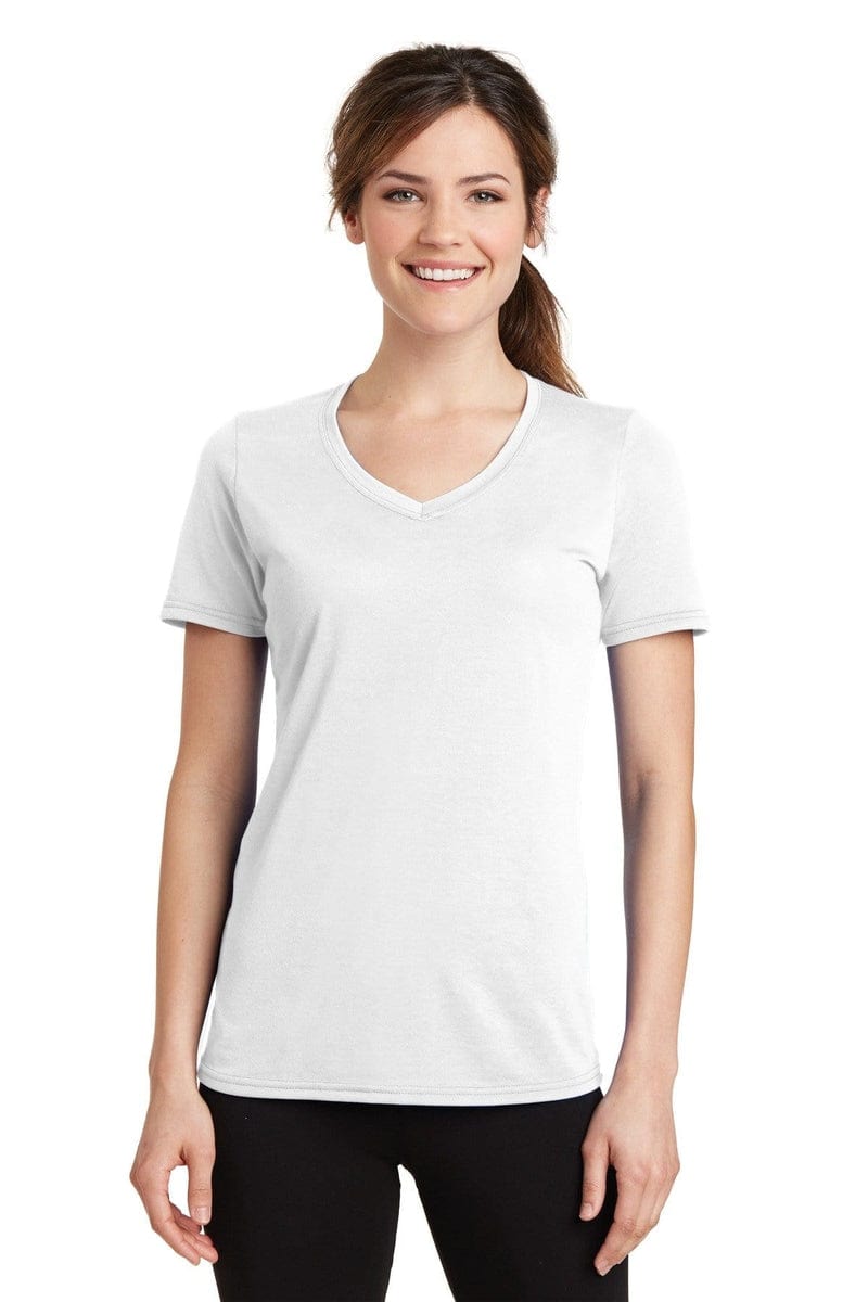 Port T-Shirts Port & Company ®  Ladies Performance Blend V-Neck Tee. LPC381V, Traditional Colors