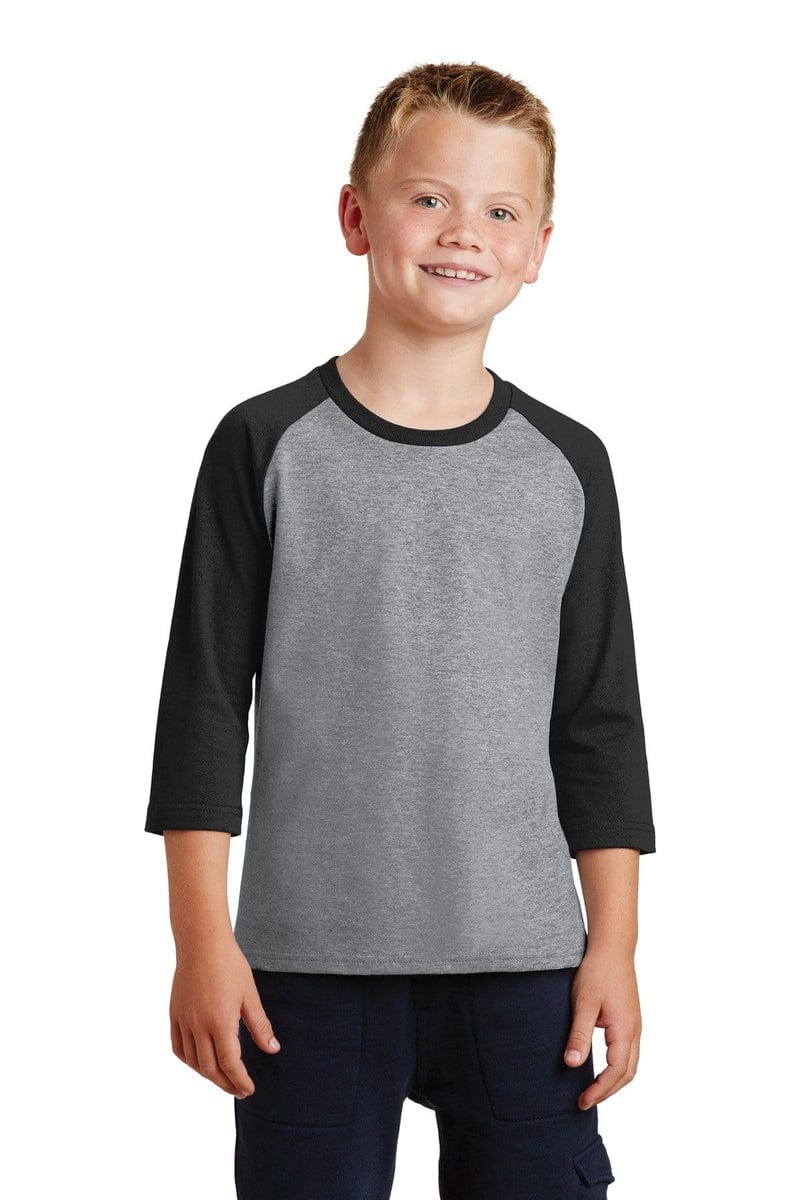 Port T-Shirts Port & Company ®  Youth Core Blend 3/4-Sleeve Raglan Tee. PC55YRS