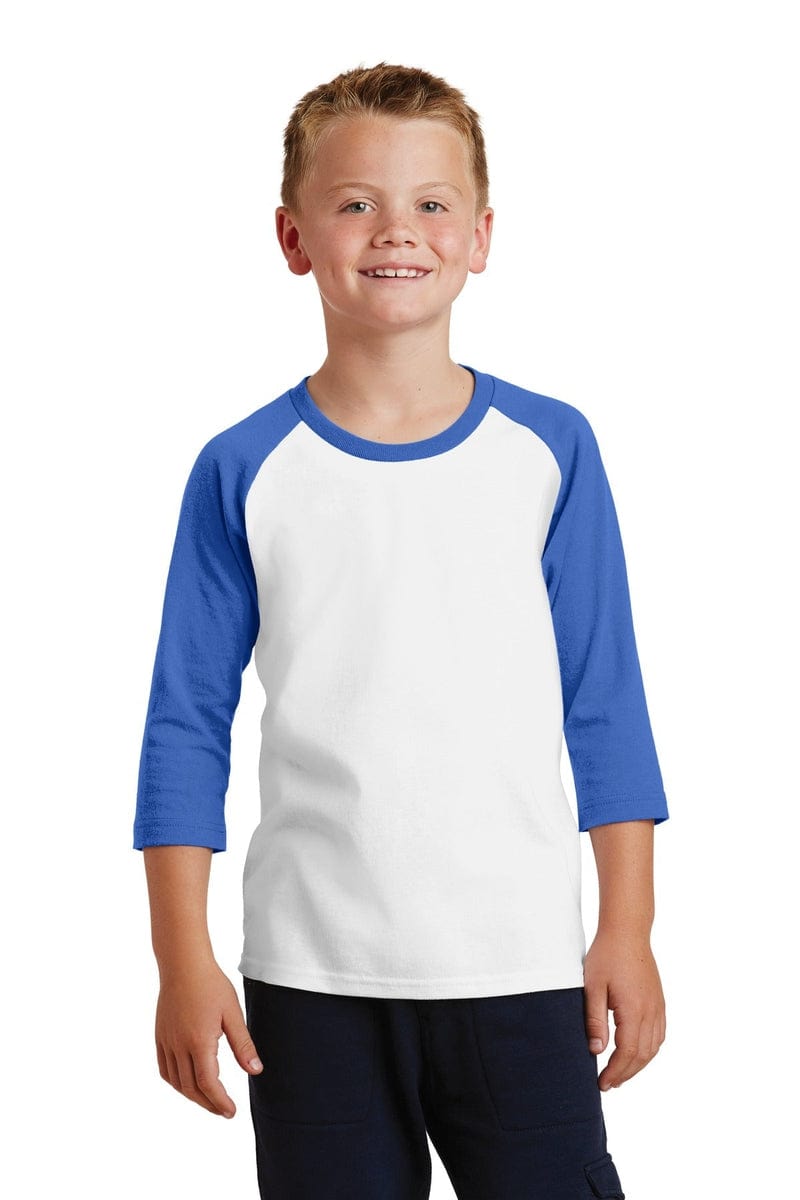 Port T-Shirts Port & Company ®  Youth Core Blend 3/4-Sleeve Raglan Tee. PC55YRS