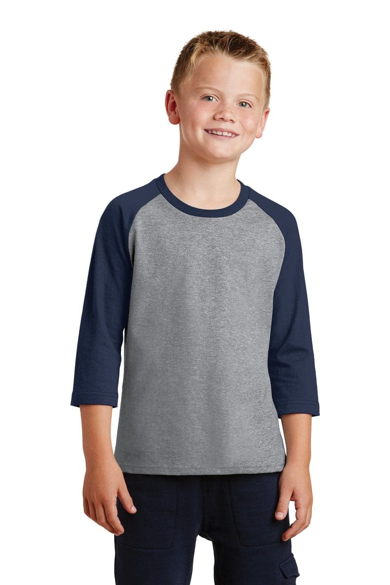Port T-Shirts Port & Company ®  Youth Core Blend 3/4-Sleeve Raglan Tee. PC55YRS