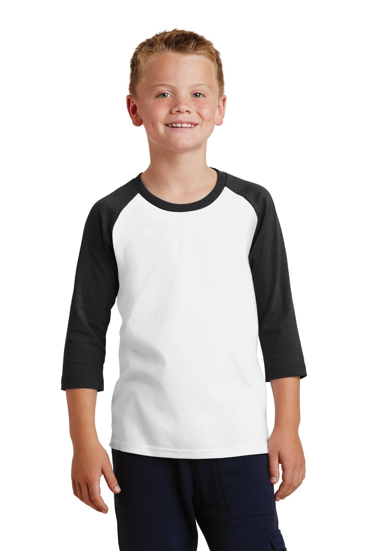 Port T-Shirts Port & Company ®  Youth Core Blend 3/4-Sleeve Raglan Tee. PC55YRS