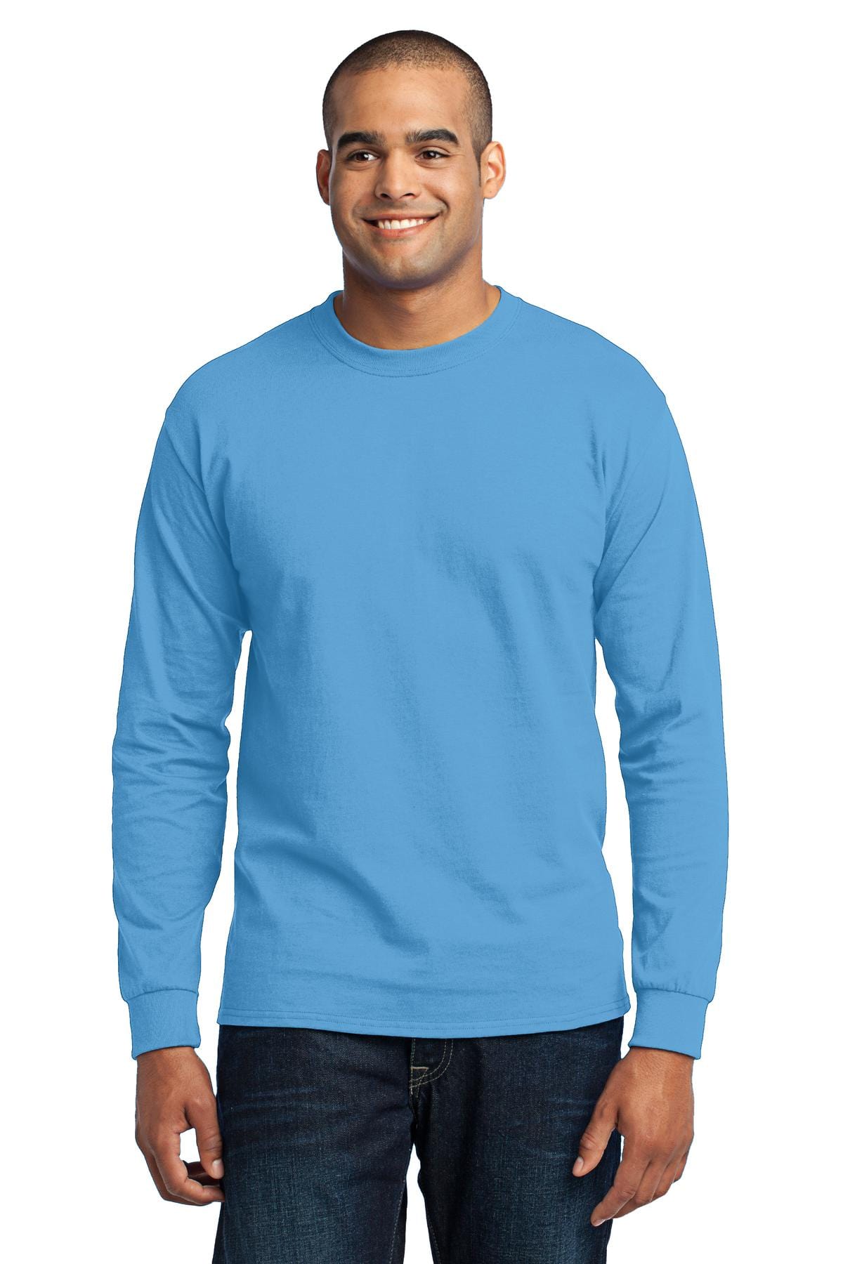 Port T-Shirts S / Aquatic Blue Port & Company ®  - Long Sleeve Core Blend Tee. PC55LS