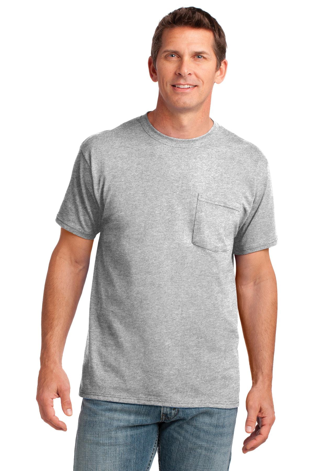 Port T-Shirts S / Ash Port & Company ®  Core Cotton Pocket Tee. PC54P