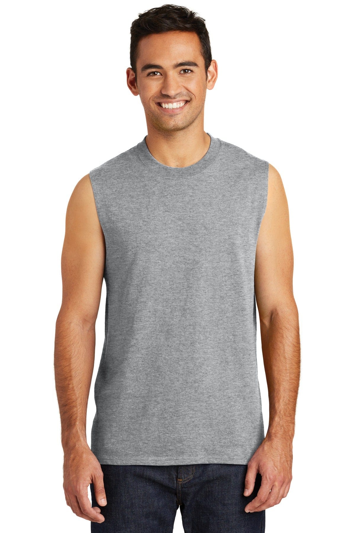Port T-Shirts S / Athletic Heather Port & Company  ®  Core Cotton Sleeveless Tee. PC54SL