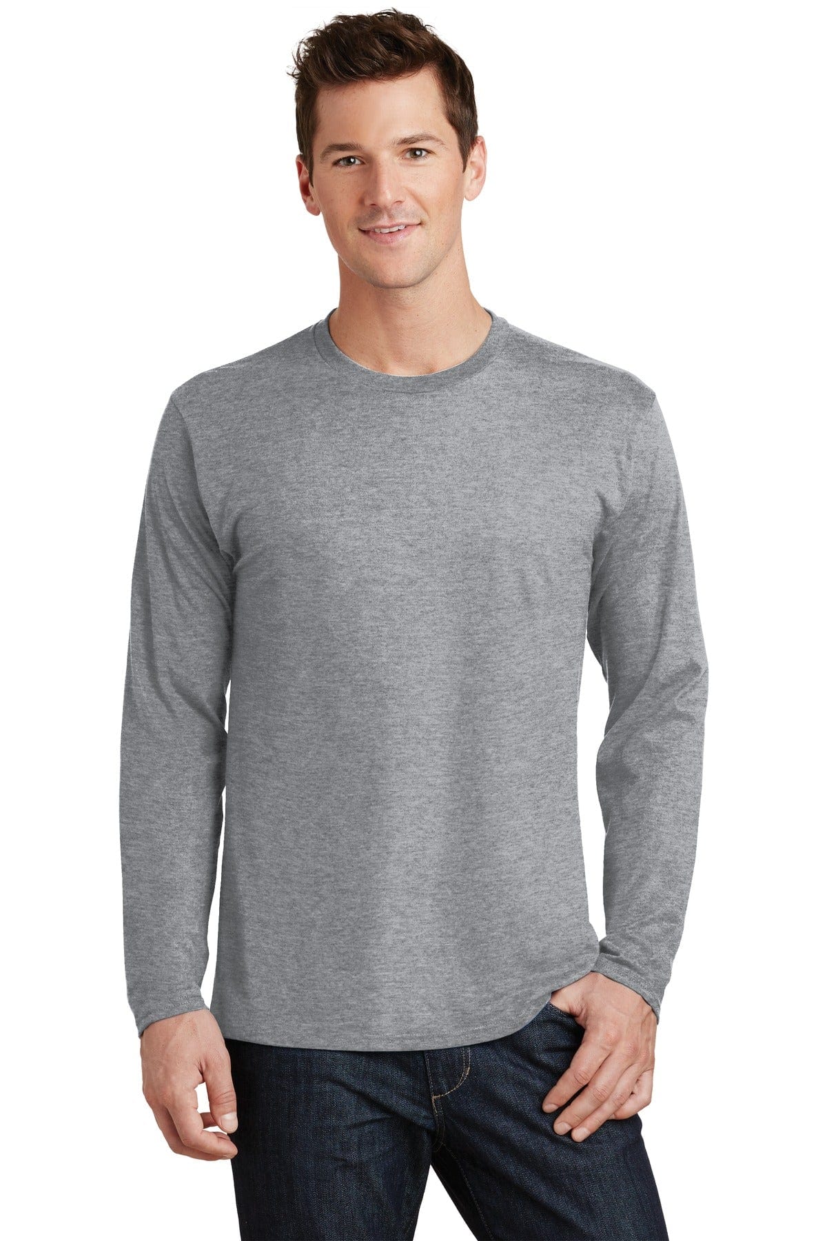 Port T-Shirts S / Athletic Heather Port & Company ®  Long Sleeve Fan Favorite Tee. PC450LS