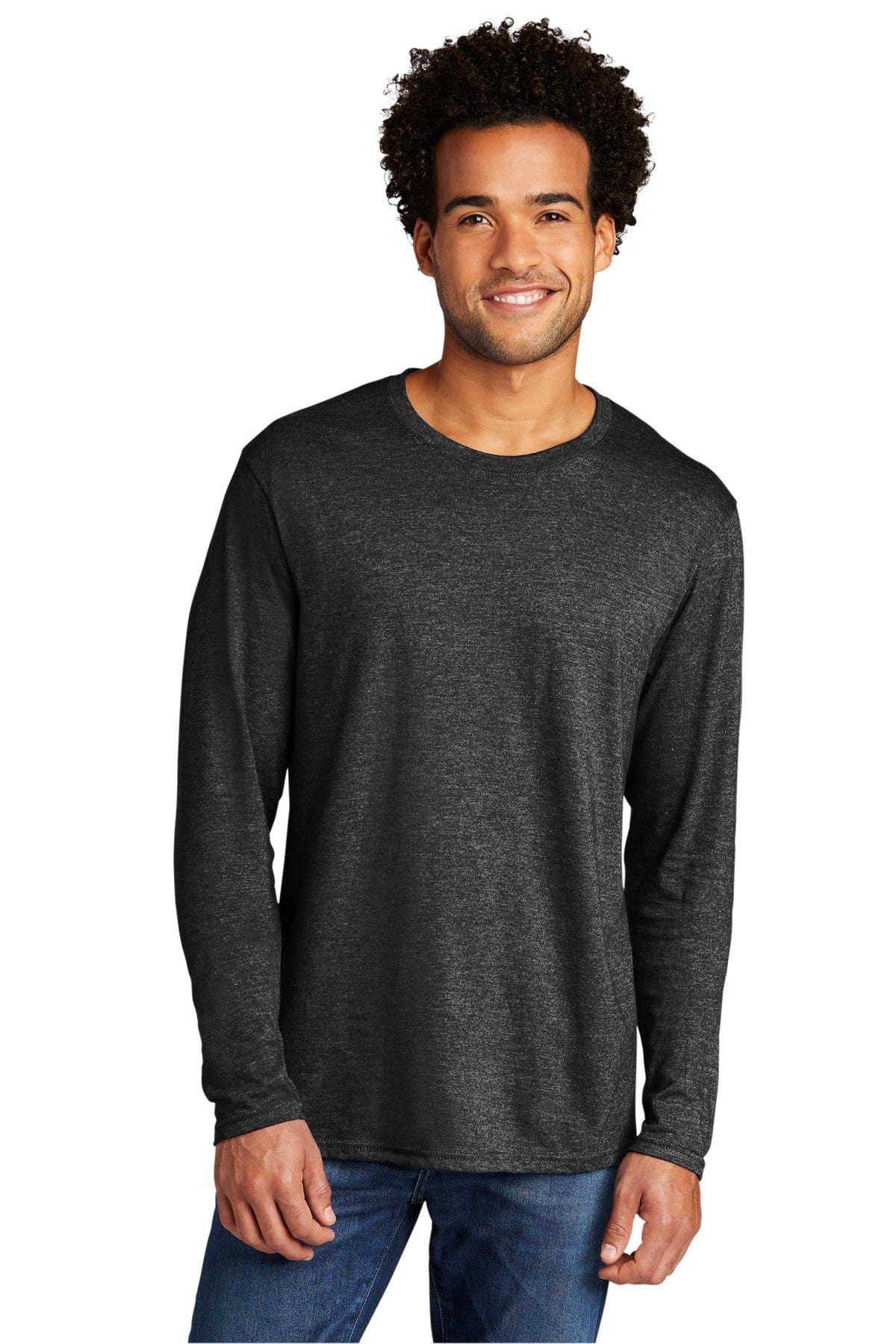 Port T-Shirts S / Black Heather Port & Company PC330LS: Tri-Blend Long Sleeve Tee