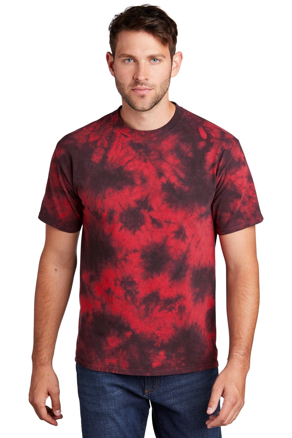 Port T-Shirts S / Black/ Red Port & Company  ®  Crystal Tie-Dye Tee PC145