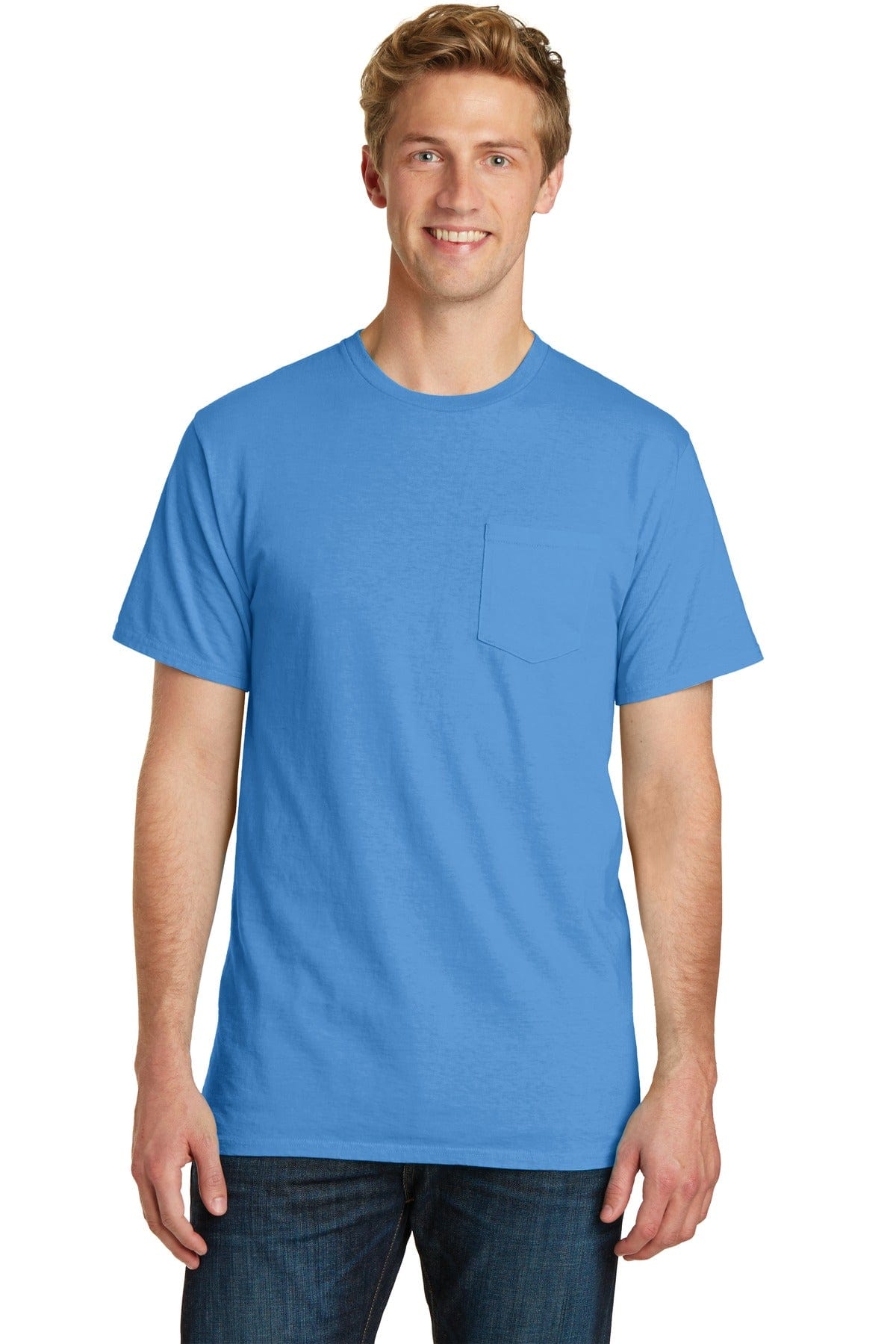 Port T-Shirts S / Blue Moon Port & Company ®  Beach Wash ™  Garment-Dyed Pocket Tee.  PC099P