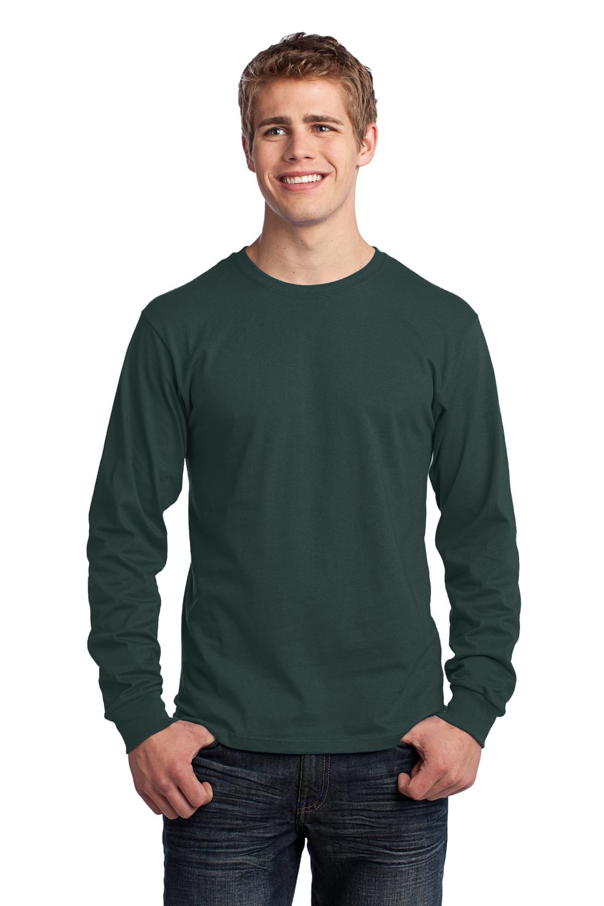 Port T-Shirts S / Dark Green Port & Company ®  - Long Sleeve Core Cotton Tee. PC54LS