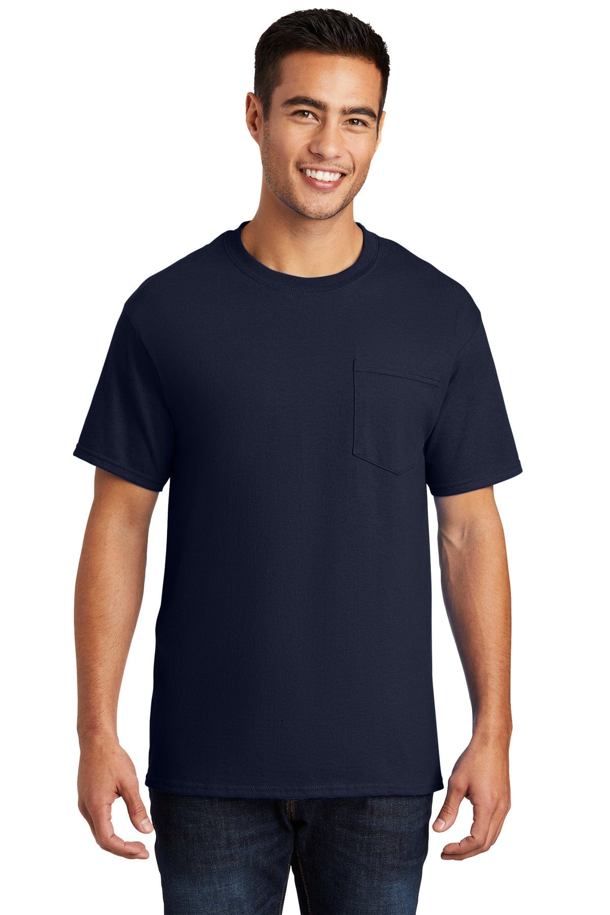 Port T-Shirts S / Deep Navy Port & Company ®  - Essential Pocket Tee. PC61P, Basic Colors