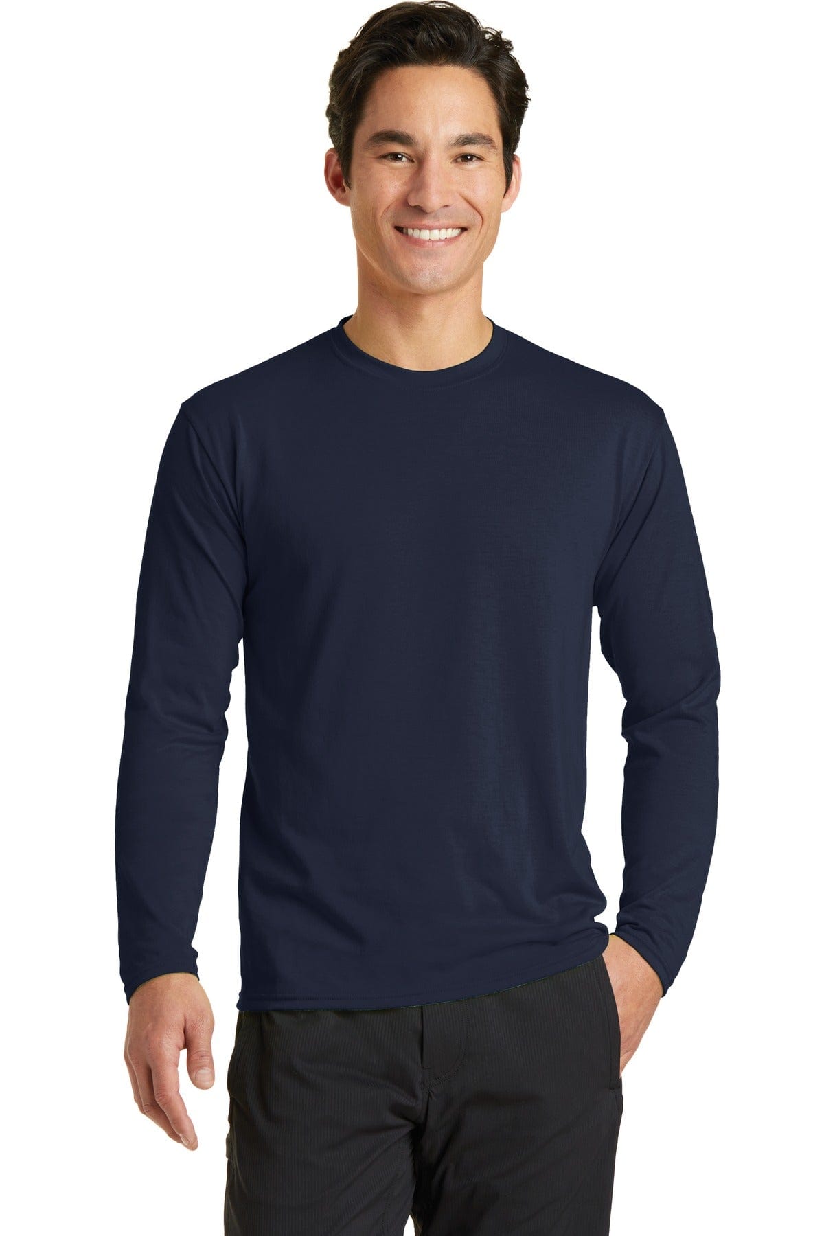 Port T-Shirts S / Deep Navy Port & Company ®  Long Sleeve Performance Blend Tee. PC381LS