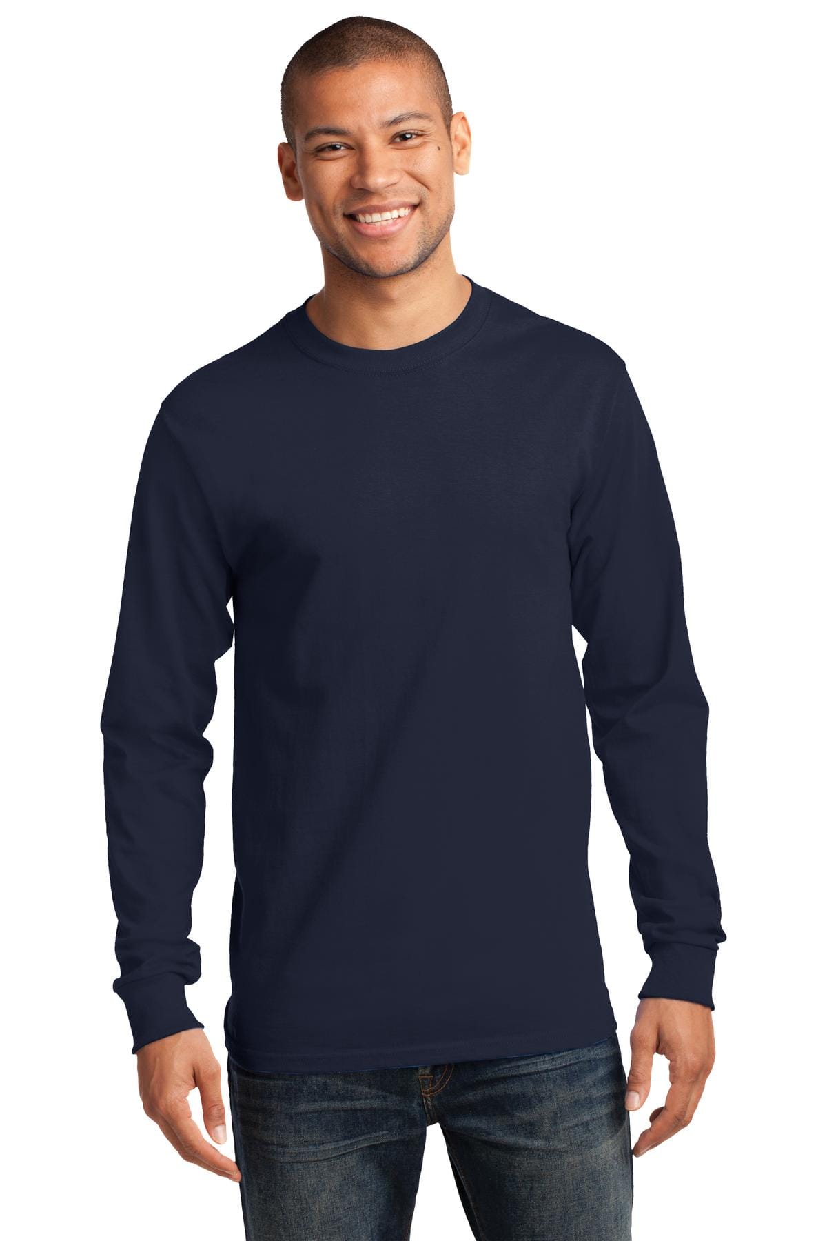 Port T-Shirts S / Deep Navy Port & Company PC61LS: Cotton Long Sleeve Shirts