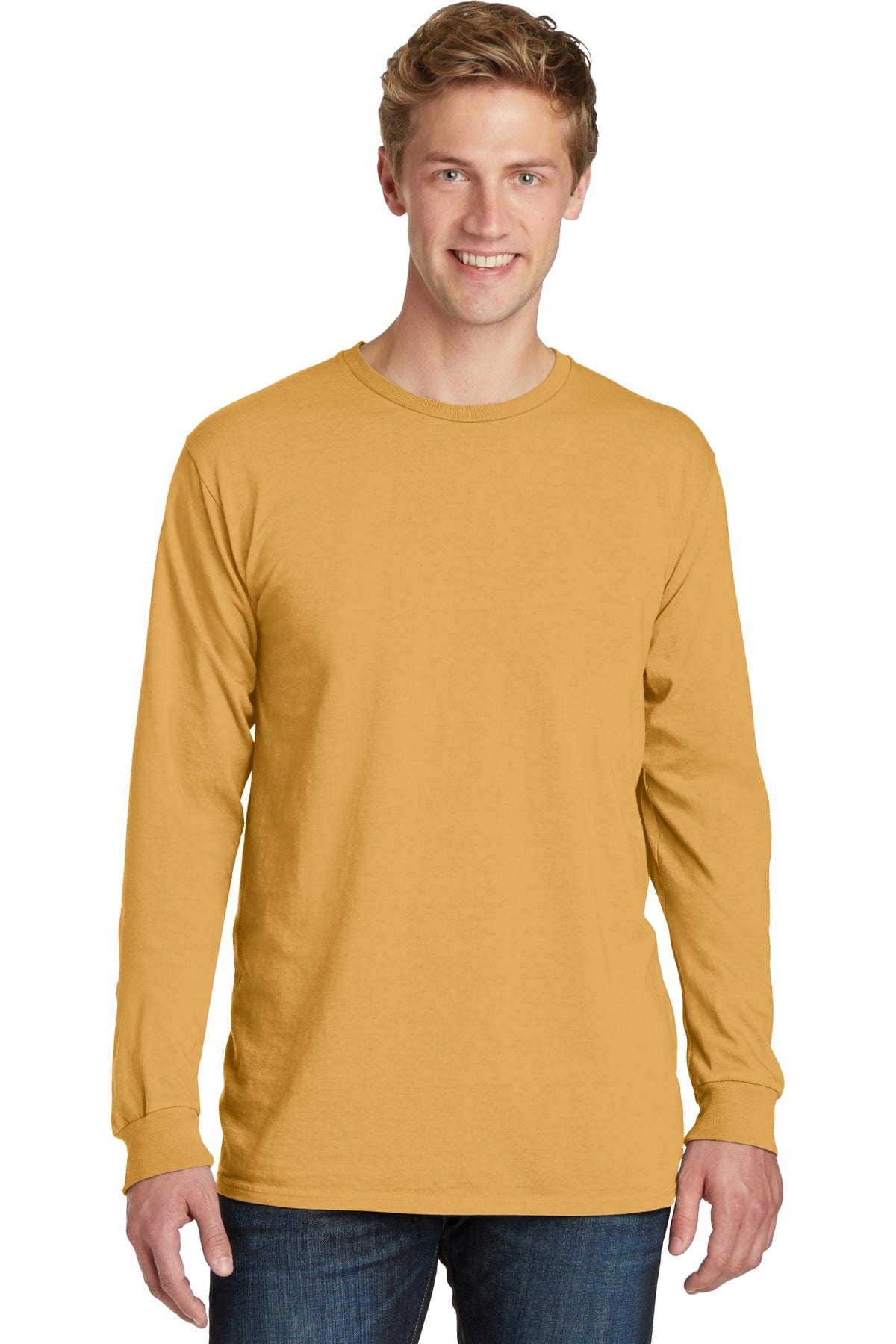Port T-Shirts S / Dijon Port & Company ®  Beach Wash ™  Garment-Dyed Long Sleeve Tee PC099LS