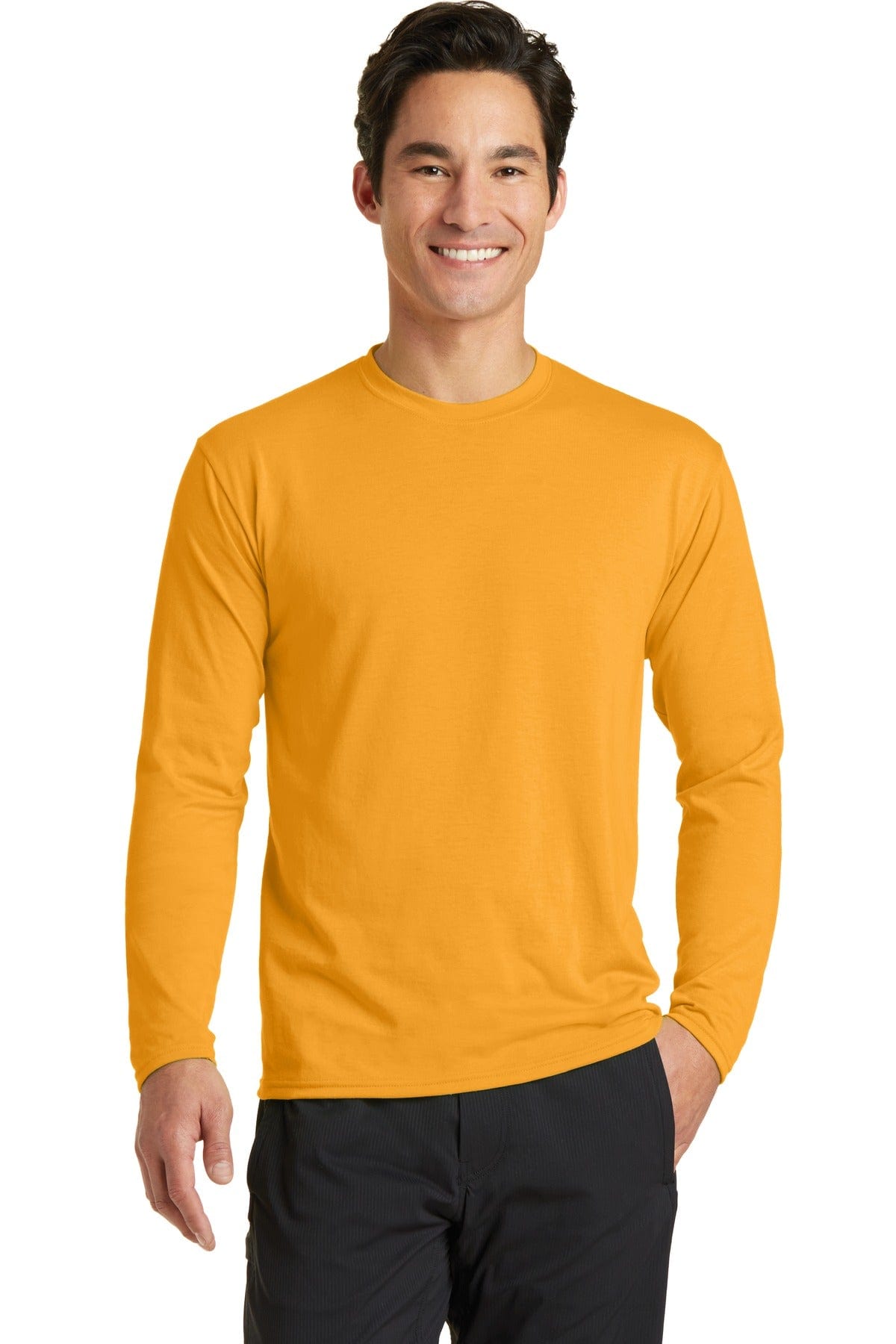Port T-Shirts S / Gold Port & Company ®  Long Sleeve Performance Blend Tee. PC381LS