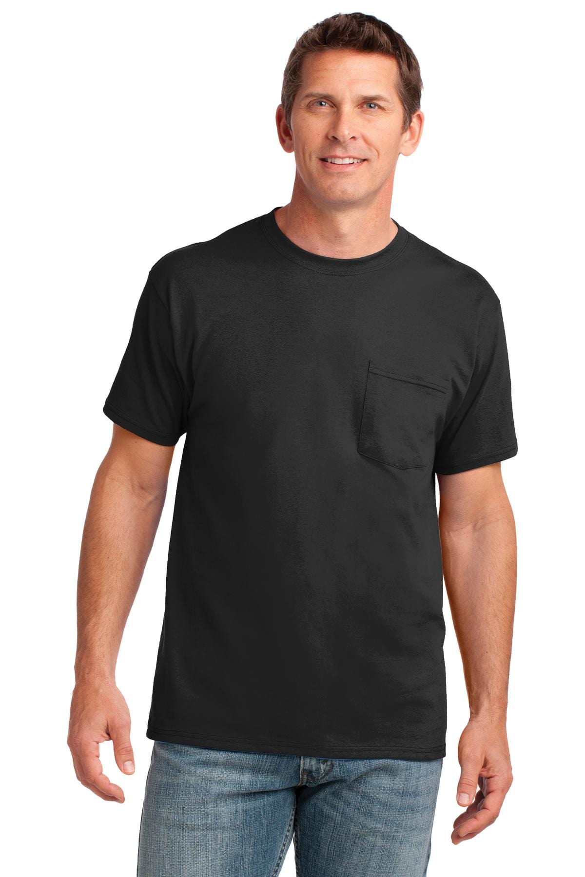Port T-Shirts S / Jet Black Port & Company ®  Core Cotton Pocket Tee. PC54P