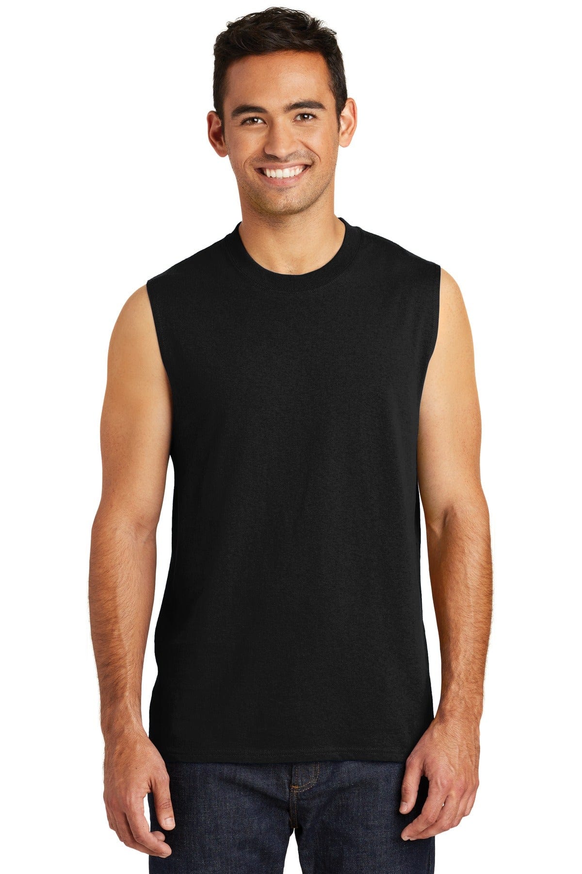 Port T-Shirts S / Jet Black Port & Company  ®  Core Cotton Sleeveless Tee. PC54SL