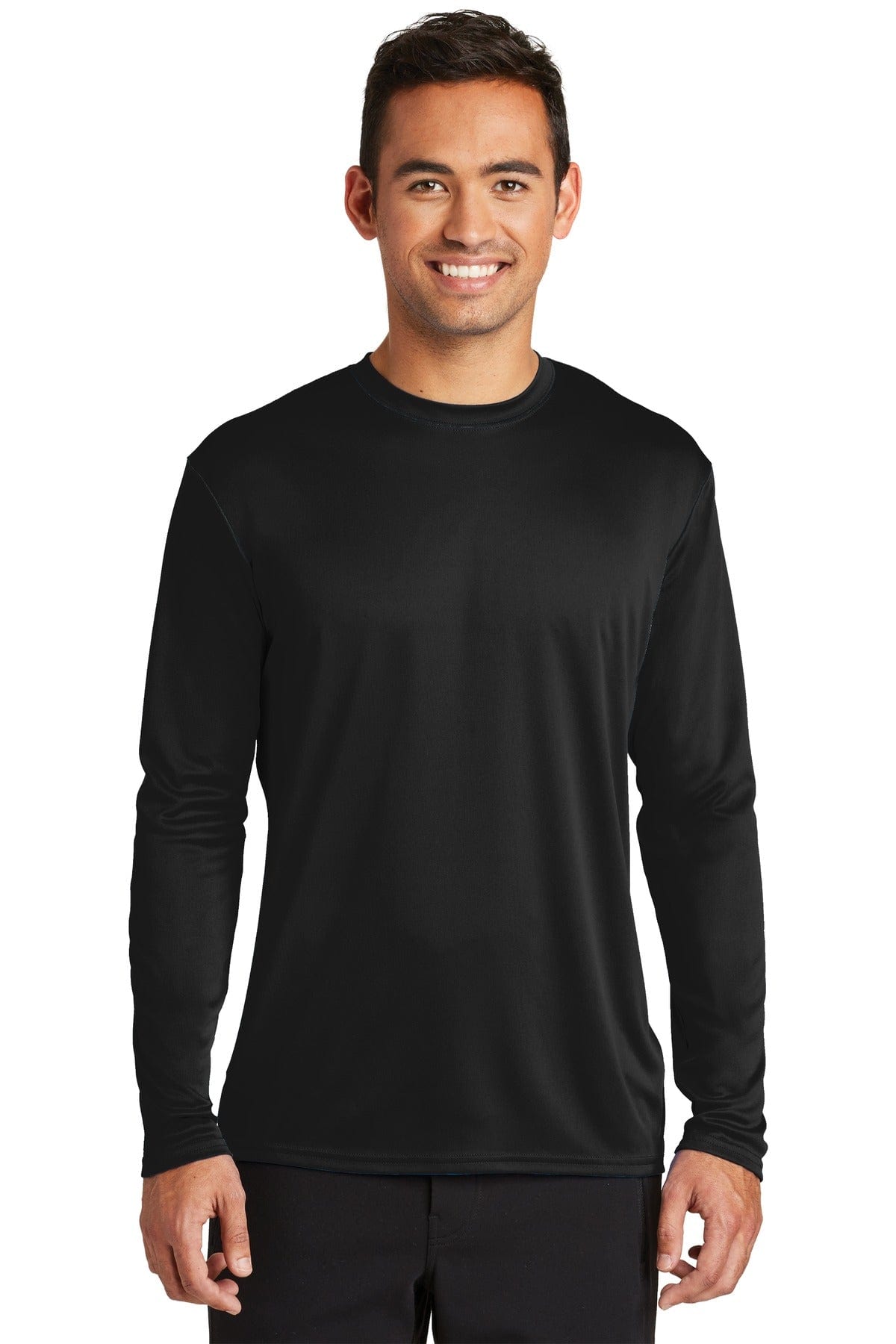 Port T-Shirts S / Jet Black Port & Company  ®  Long Sleeve Performance Tee. PC380LS