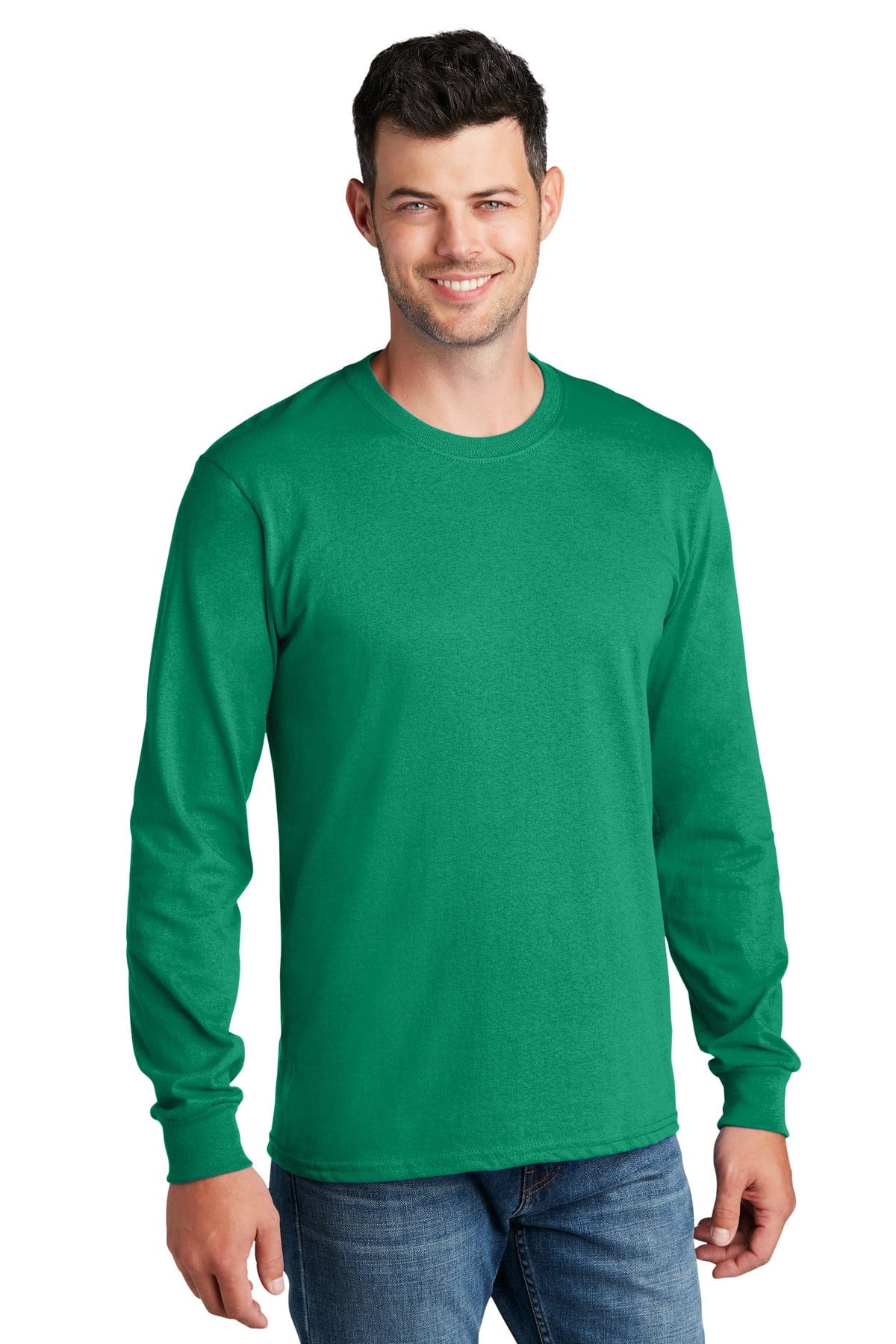 Port T-Shirts S / Kelly Port & Company ®  - Long Sleeve Core Cotton Tee. PC54LS, Basic Colors