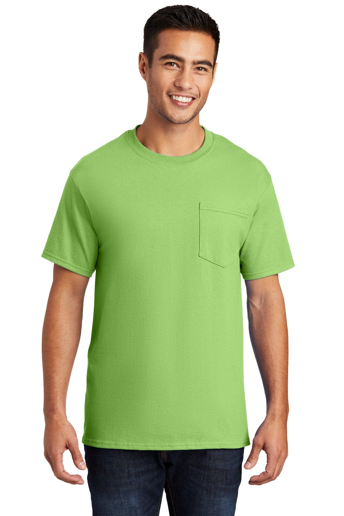 Port T-Shirts S / Lime Port & Company ®  - Essential Pocket Tee. PC61P