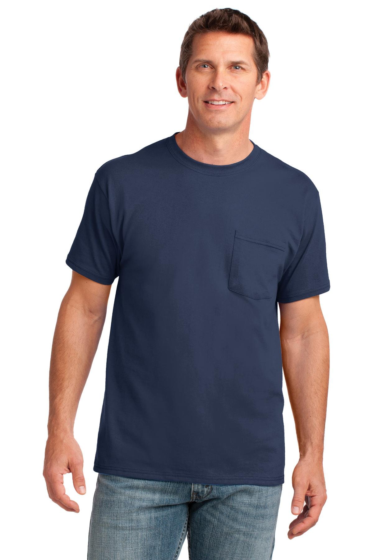 Port T-Shirts S / Navy Port & Company ®  Core Cotton Pocket Tee. PC54P
