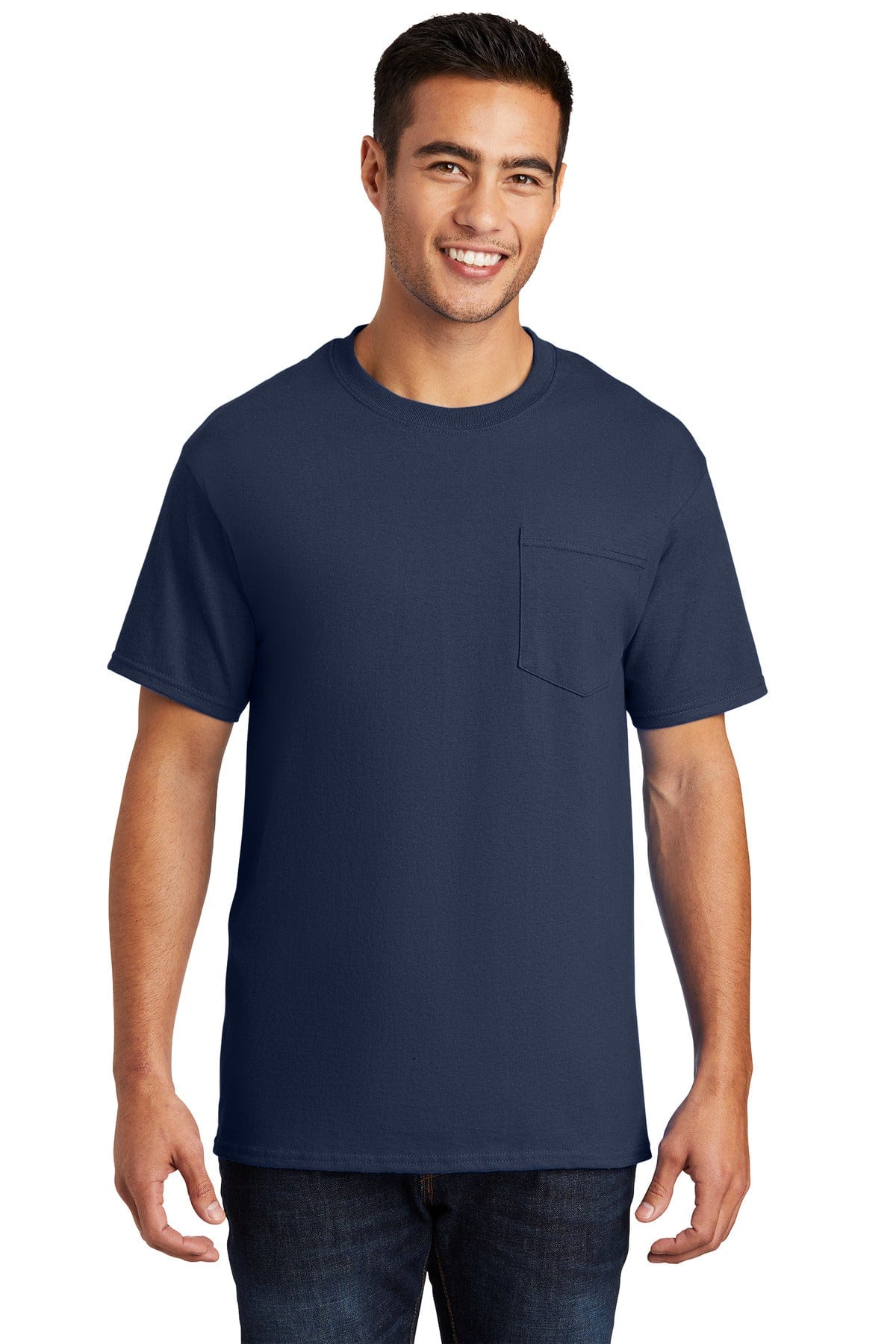Port T-Shirts S / Navy Port & Company ®  - Essential Pocket Tee. PC61P