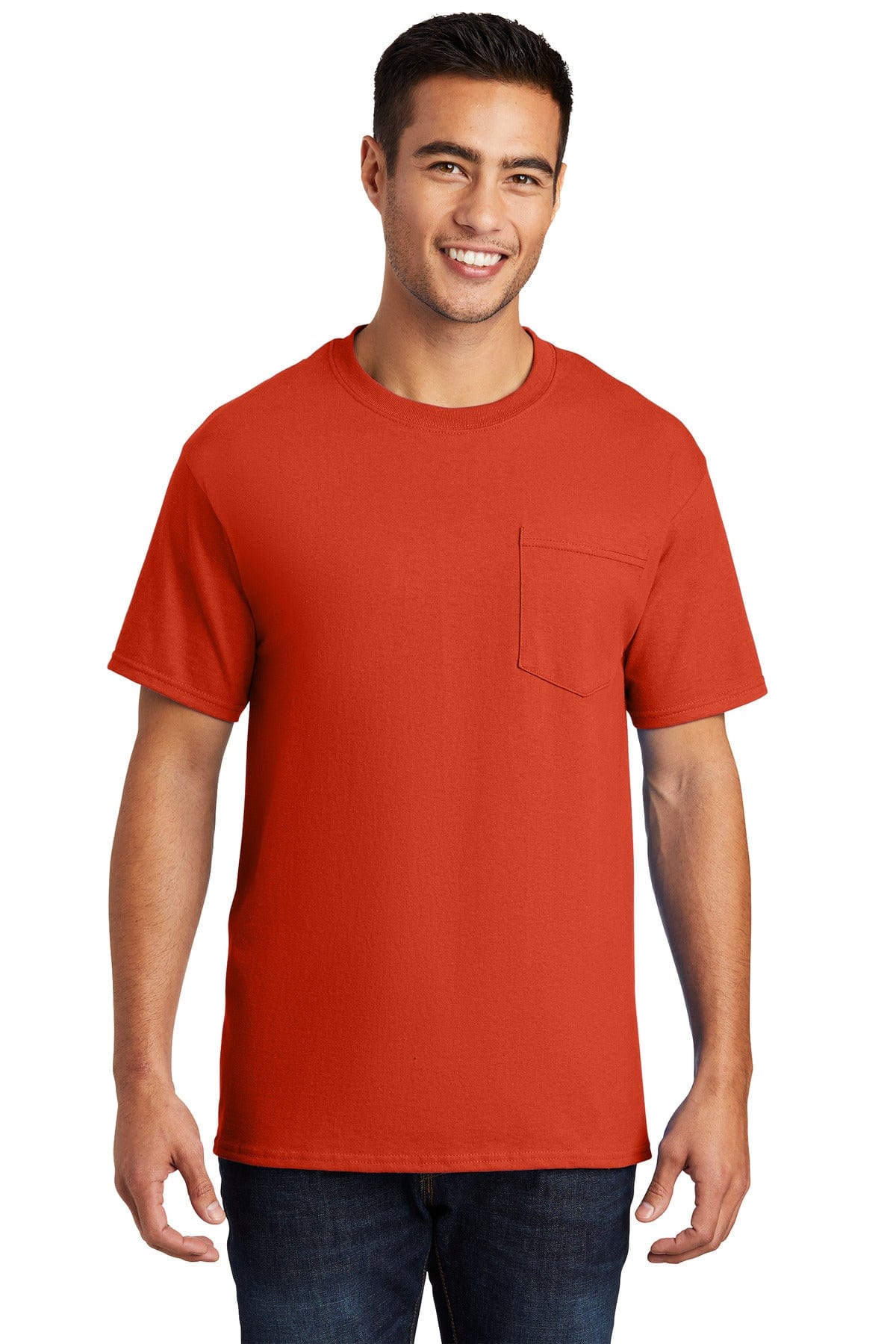 Port T-Shirts S / Orange Port & Company ®  - Essential Pocket Tee. PC61P