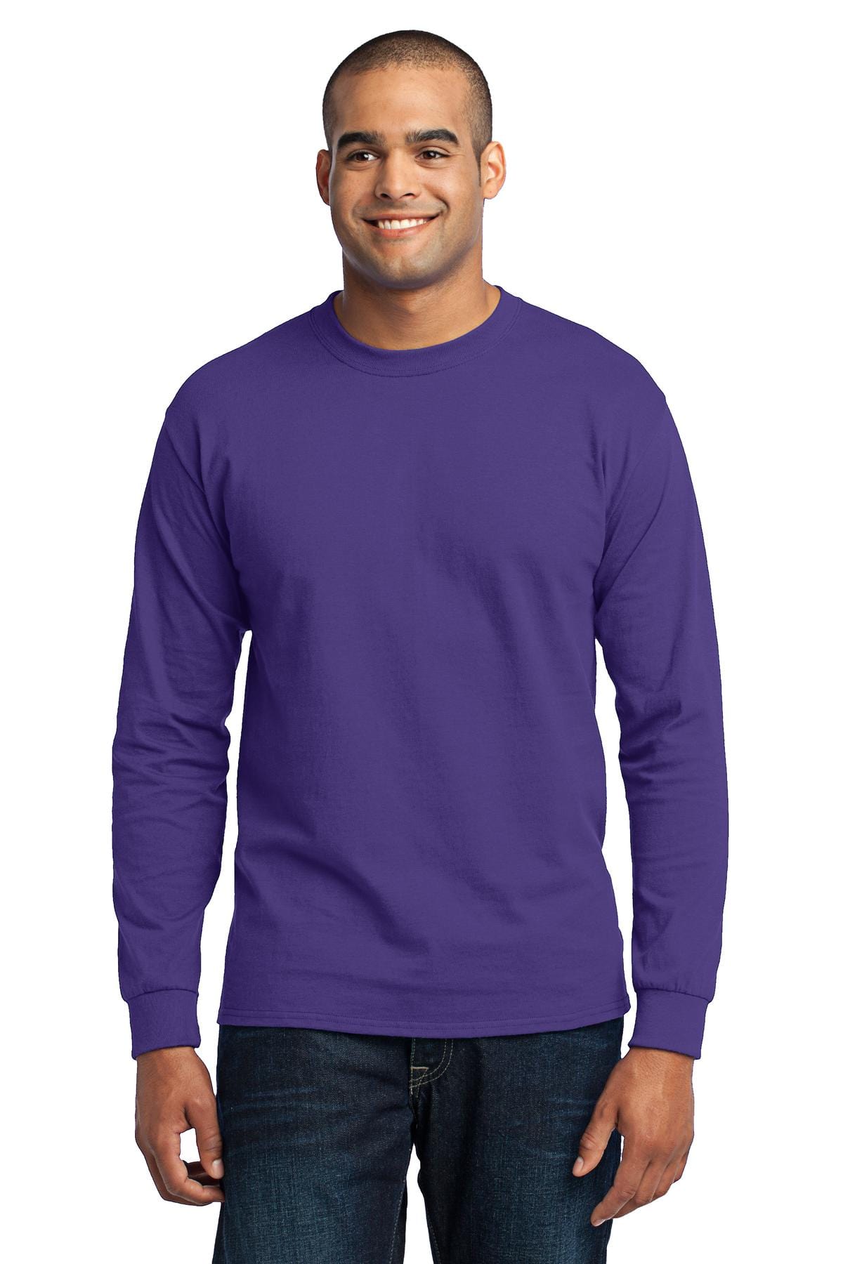 Port T-Shirts S / Purple Port & Company PC55LS: Long Sleeve Core Blend Tee
