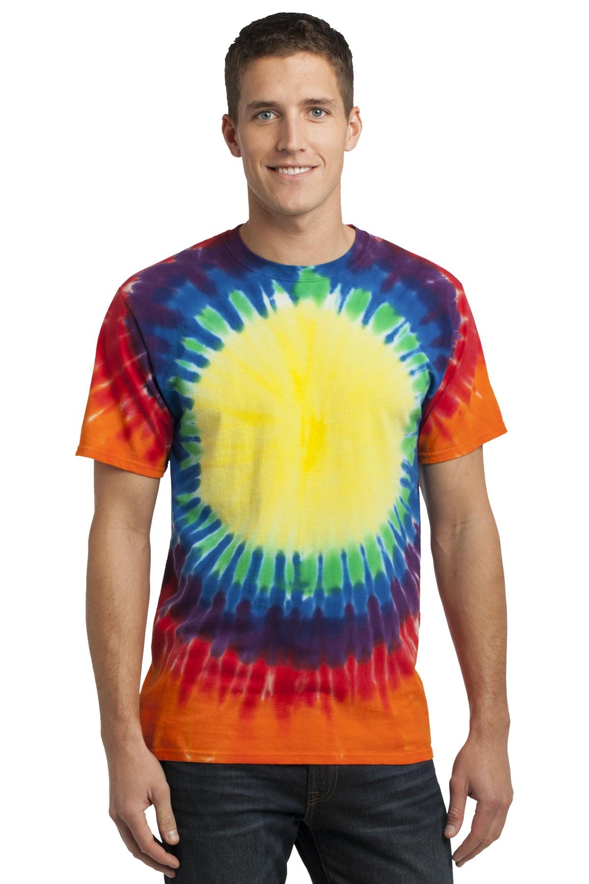 Port T-Shirts S / Rainbow Port & Company ®  -Window Tie-Dye Tee. PC149