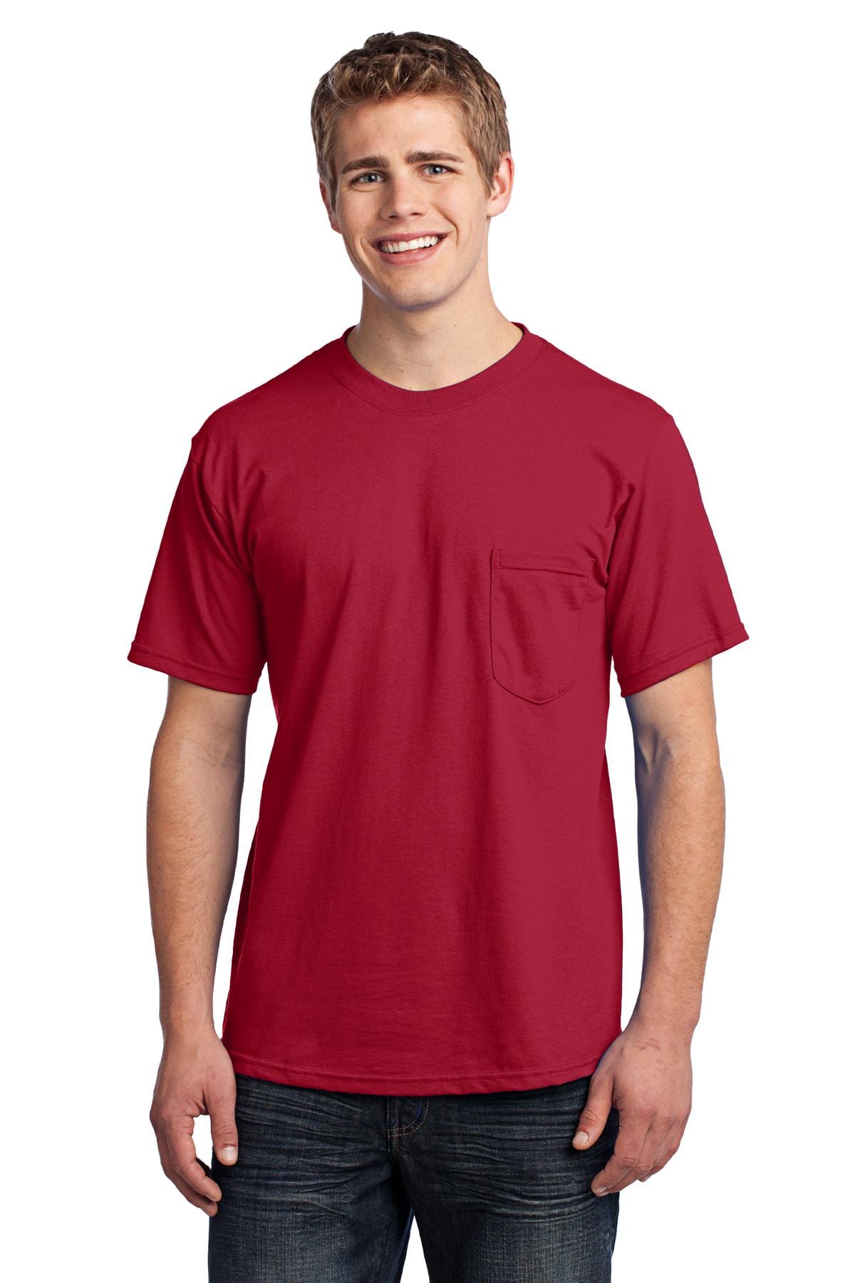 Port T-Shirts S / Red Port & Company ®  - All-American Pocket Tee. USA100P