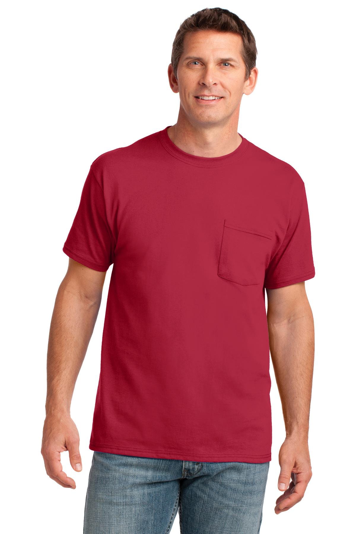 Port T-Shirts S / Red Port & Company ®  Core Cotton Pocket Tee. PC54P, Basic Colors