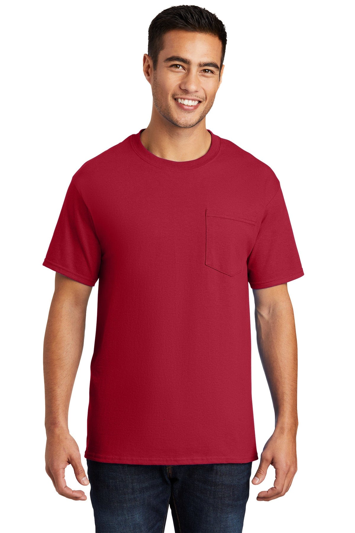 Port T-Shirts S / Red Port & Company ®  - Essential Pocket Tee. PC61P