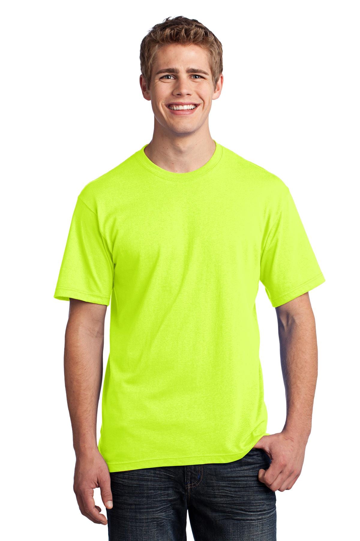 Port T-Shirts S / Safety Green Port & Company ®  - All-American Tee. USA100