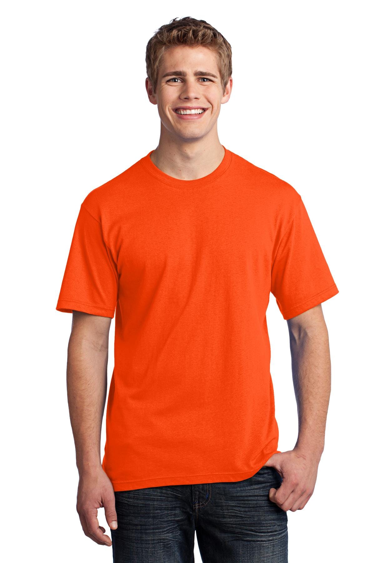 Port T-Shirts S / Safety Orange Port & Company ®  - All-American Tee. USA100