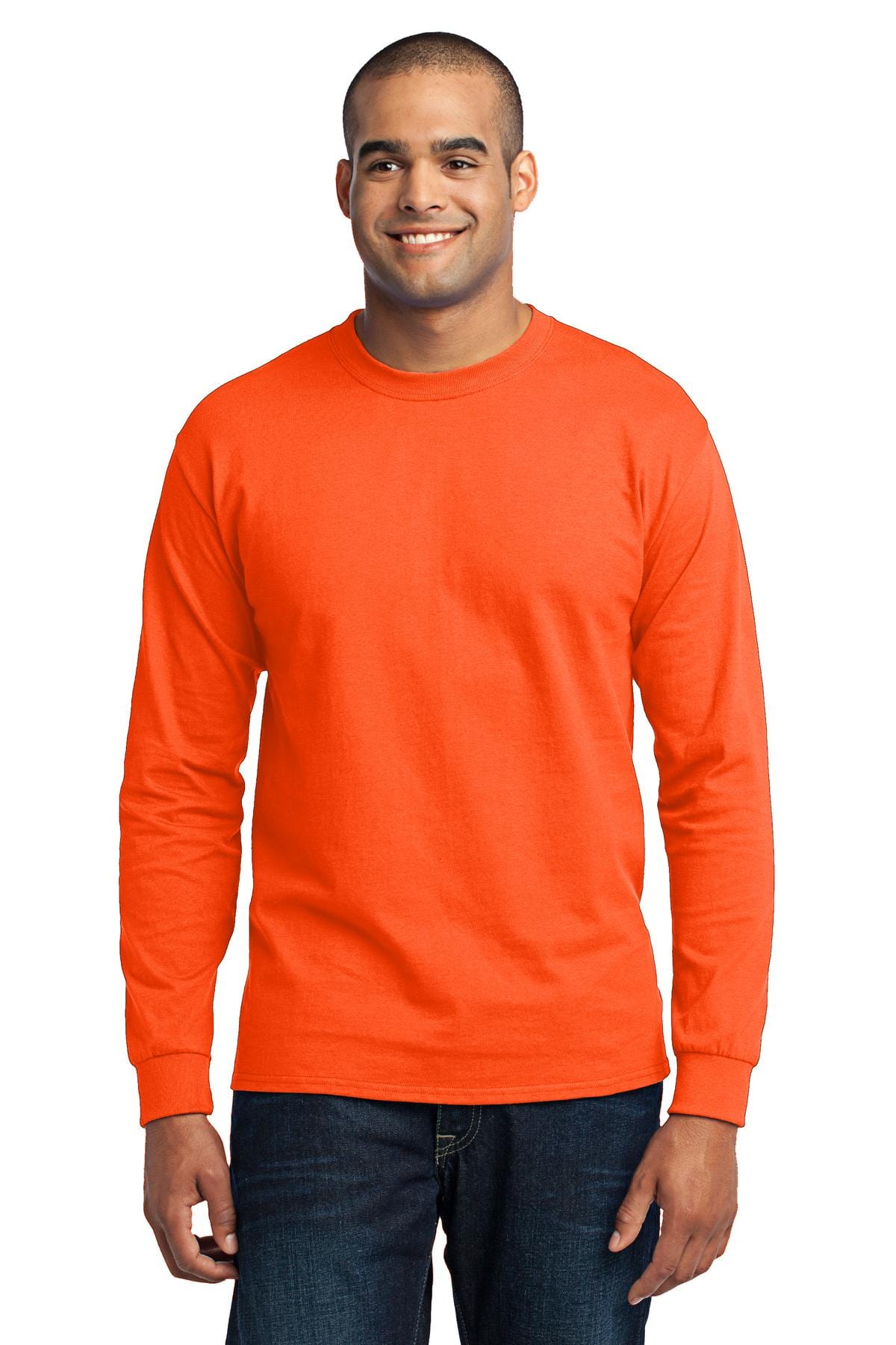 Port T-Shirts S / Safety Orange Port & Company ®  - Long Sleeve Core Blend Tee. PC55LS