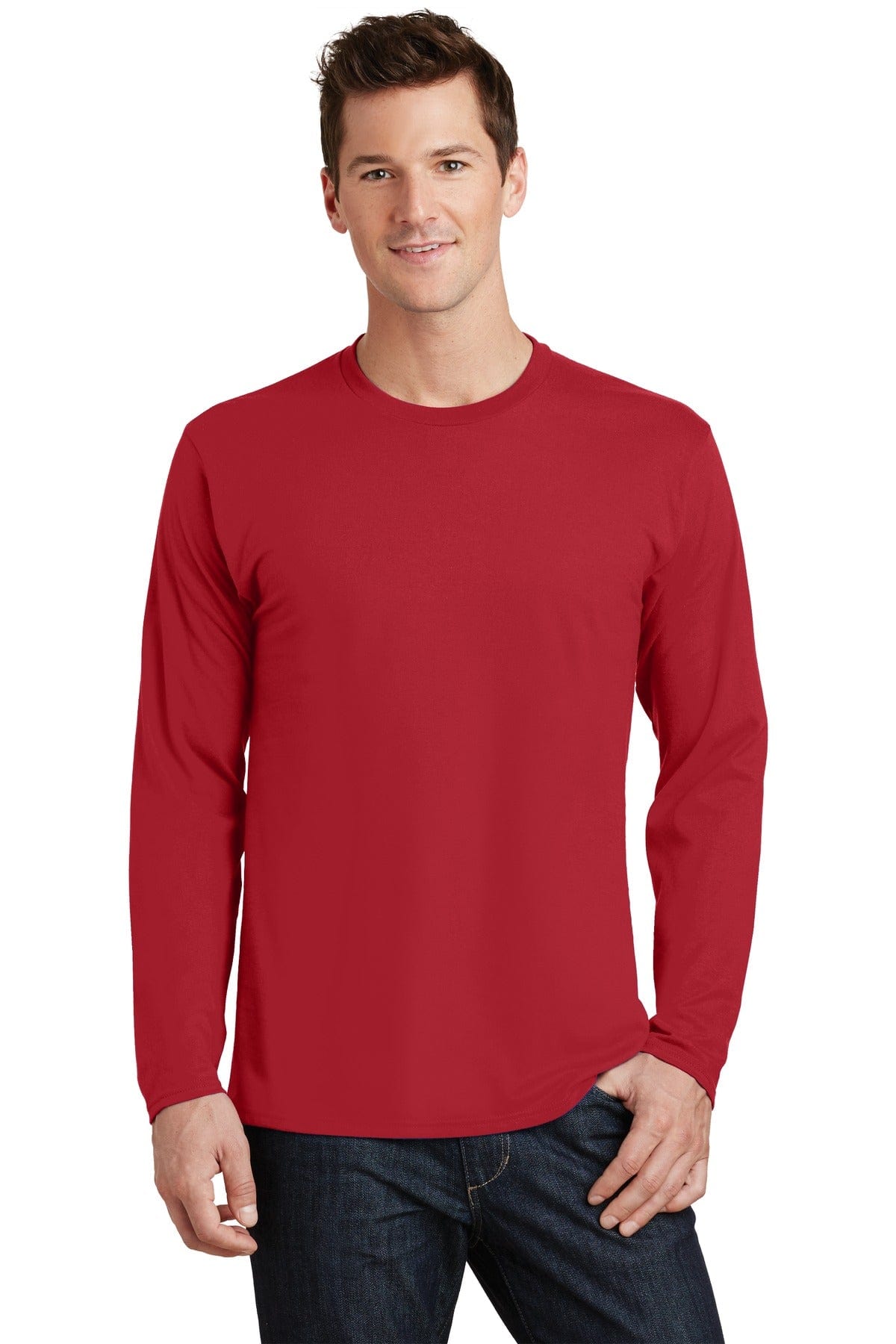Port T-Shirts S / Team Cardinal Port & Company ®  Long Sleeve Fan Favorite Tee. PC450LS, Basic Colors
