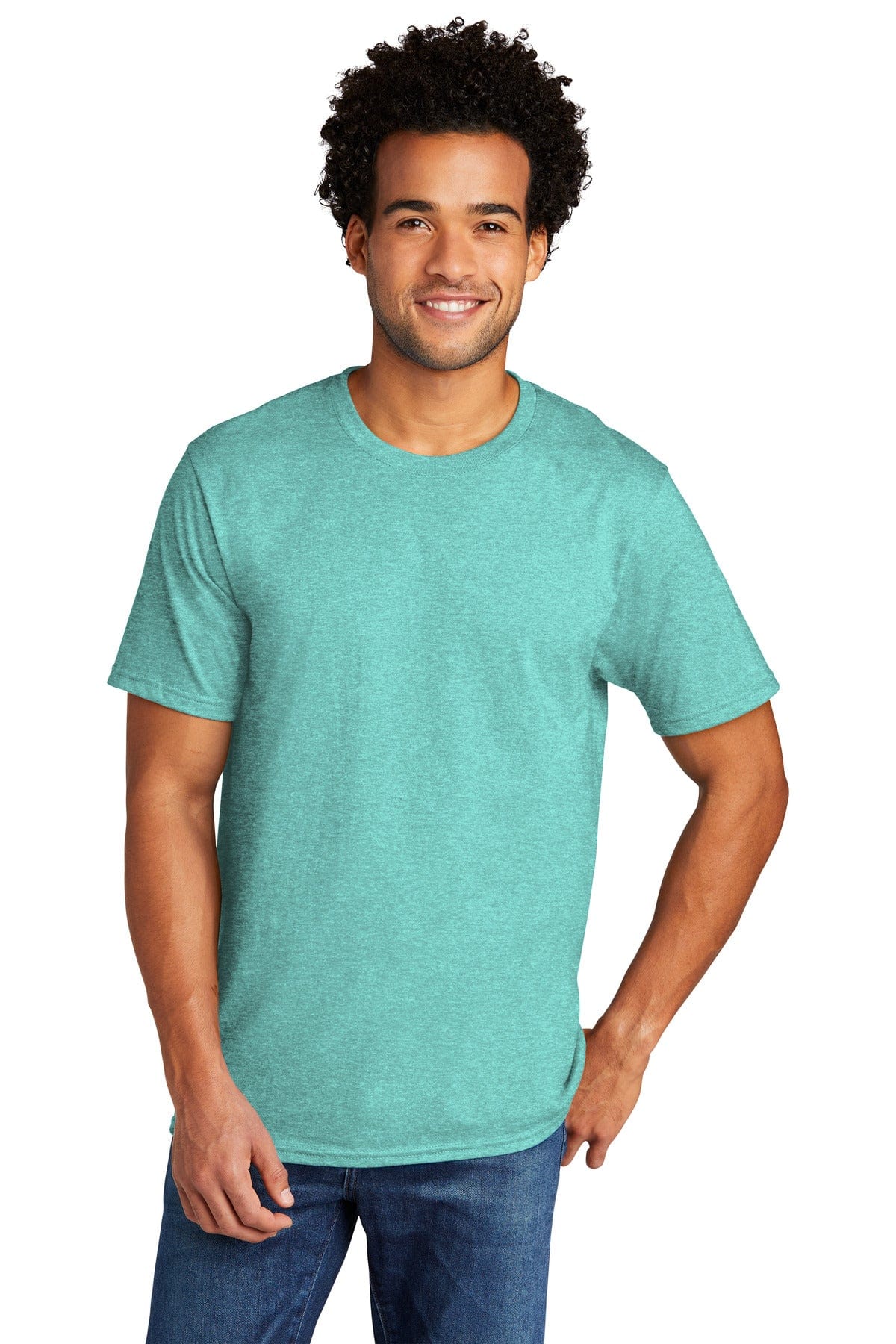 Port T-Shirts S / Vivid Teal Heather Port & Company PC330: Tri-Blend Tee
