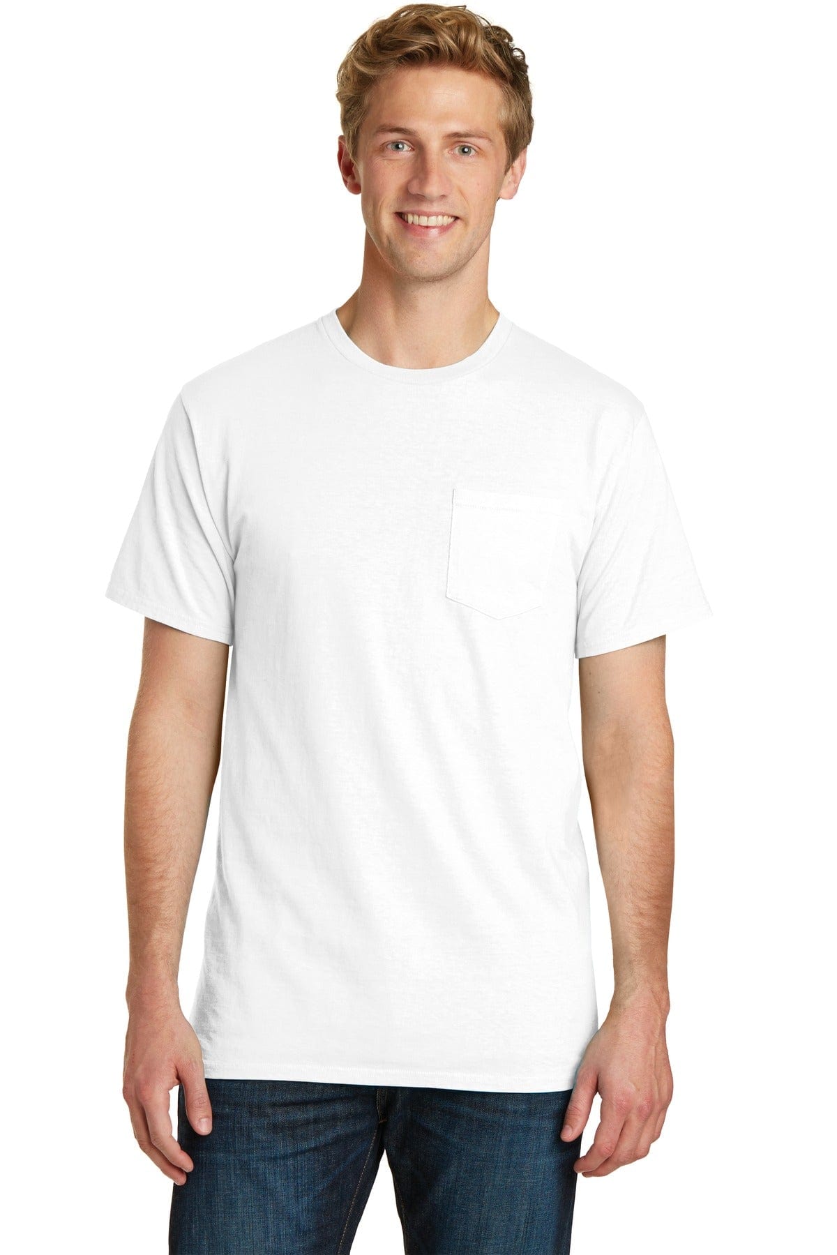 Port T-Shirts S / White Port & Company ®  Beach Wash ™  Garment-Dyed Pocket Tee.  PC099P, Basic Colors