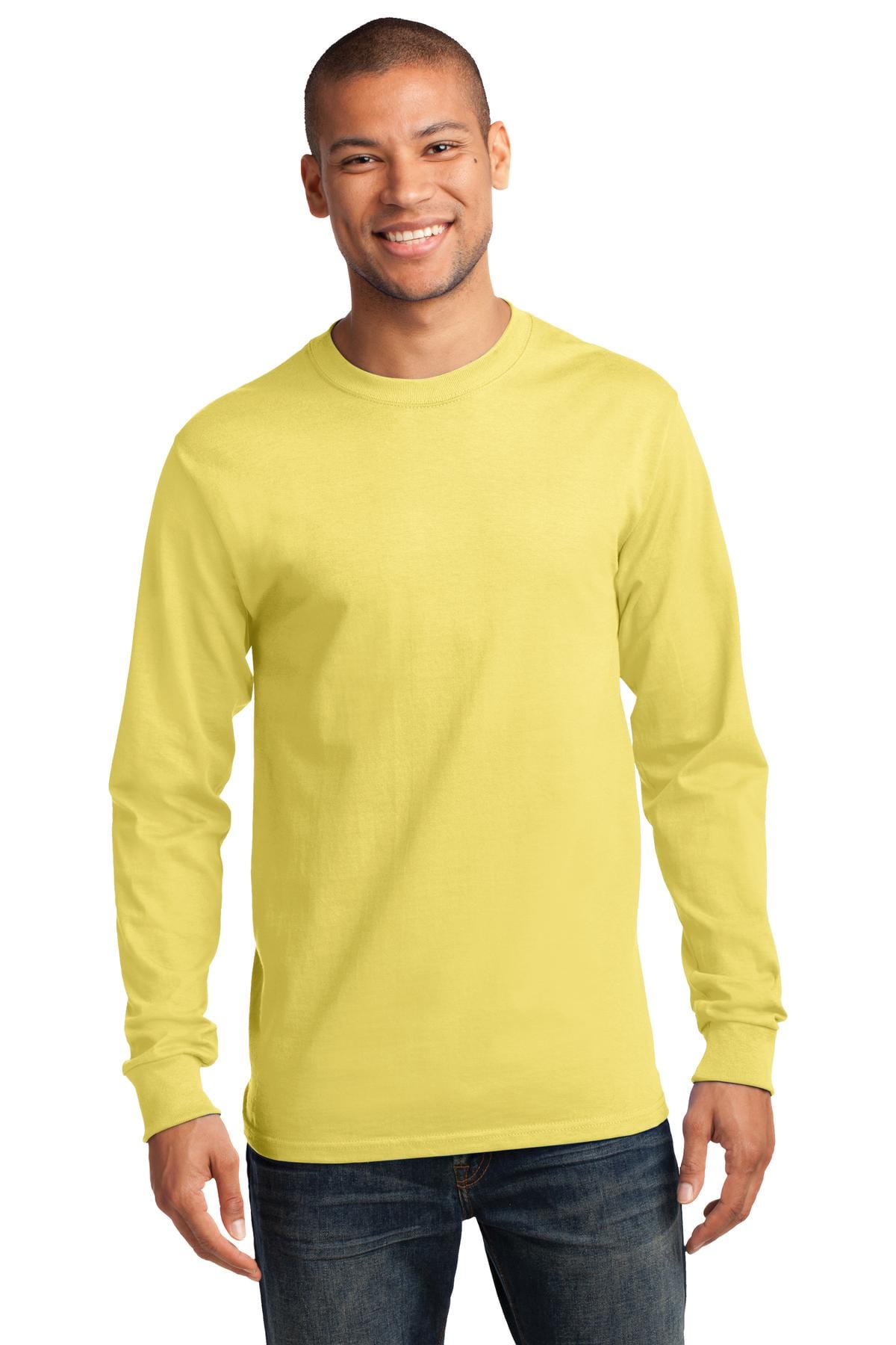 Port T-Shirts S / Yellow Port & Company ®  - Long Sleeve Essential Tee. PC61LS, Traditional Colors