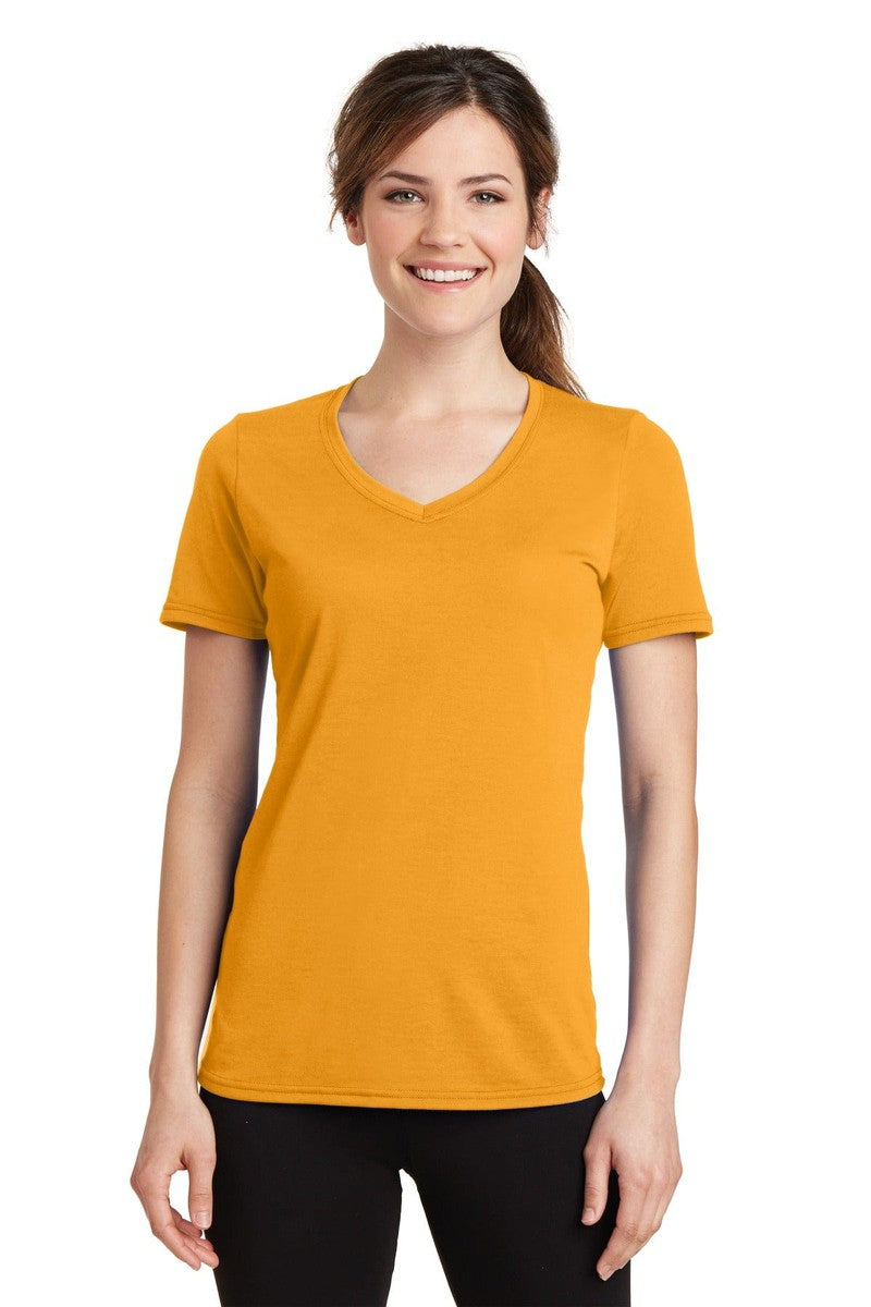 Port T-Shirts XL / Gold Port & Company ®  Ladies Performance Blend V-Neck Tee. LPC381V, Basic Colors