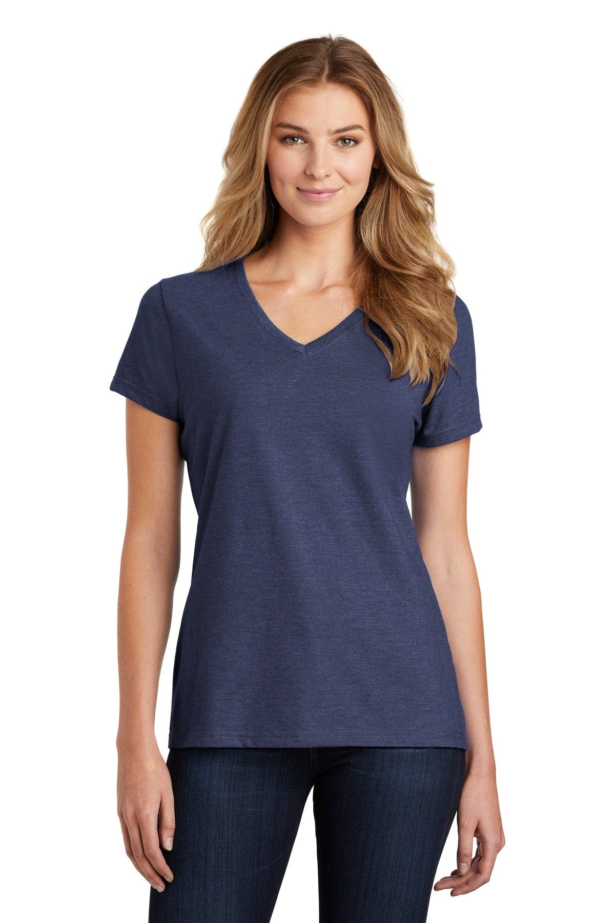 Port T-Shirts XL / Team Navy Heather Port & Company  ®  Ladies Fan Favorite  ™  Blend V-Neck Tee. LPC455V