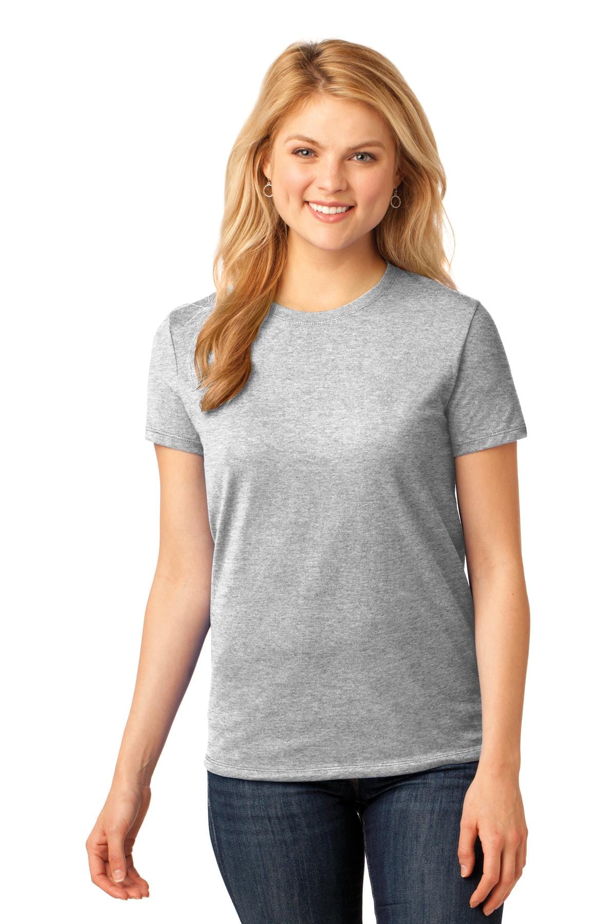 Port T-Shirts XS / Ash Port & Company ®  Ladies Core Cotton Tee. LPC54, Basic Colors