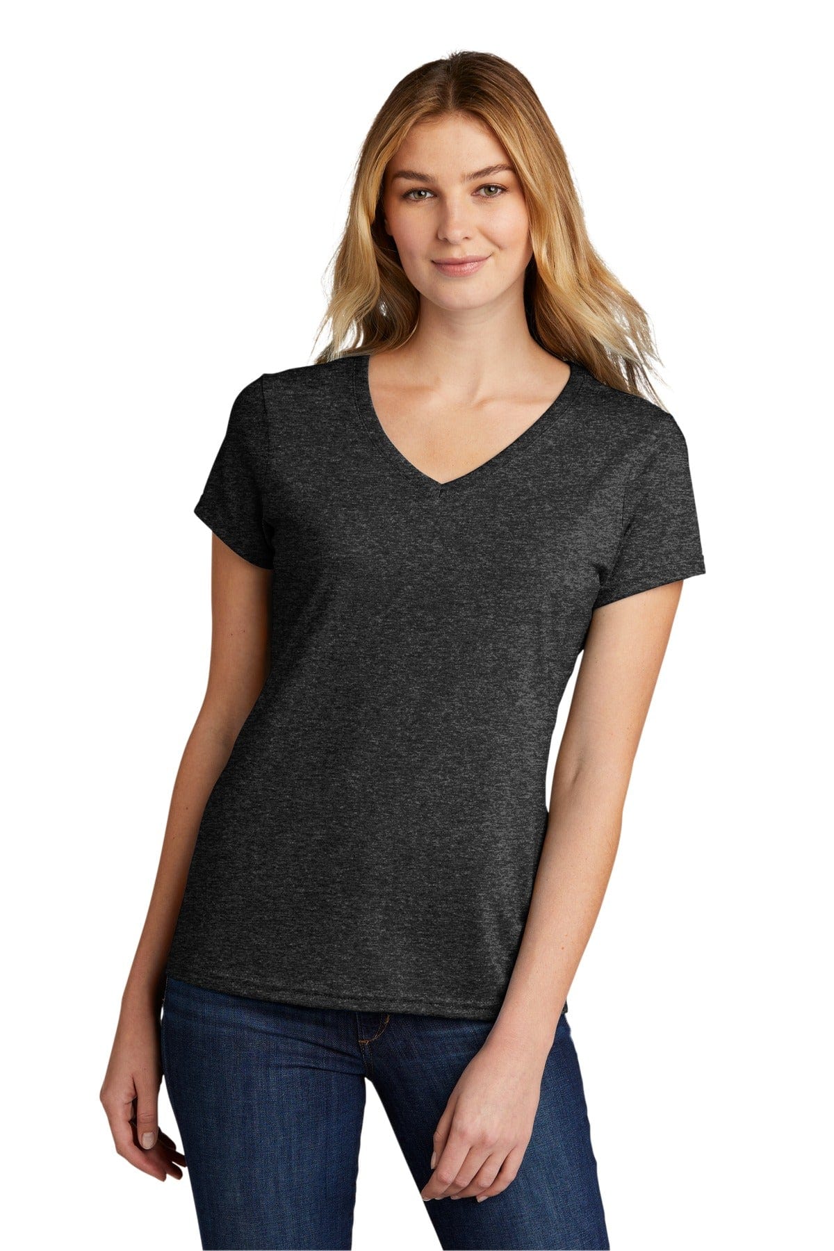 Port T-Shirts XS / Black Heather Port & Company LPC330V: Ladies Tri-Blend V-Neck Tee