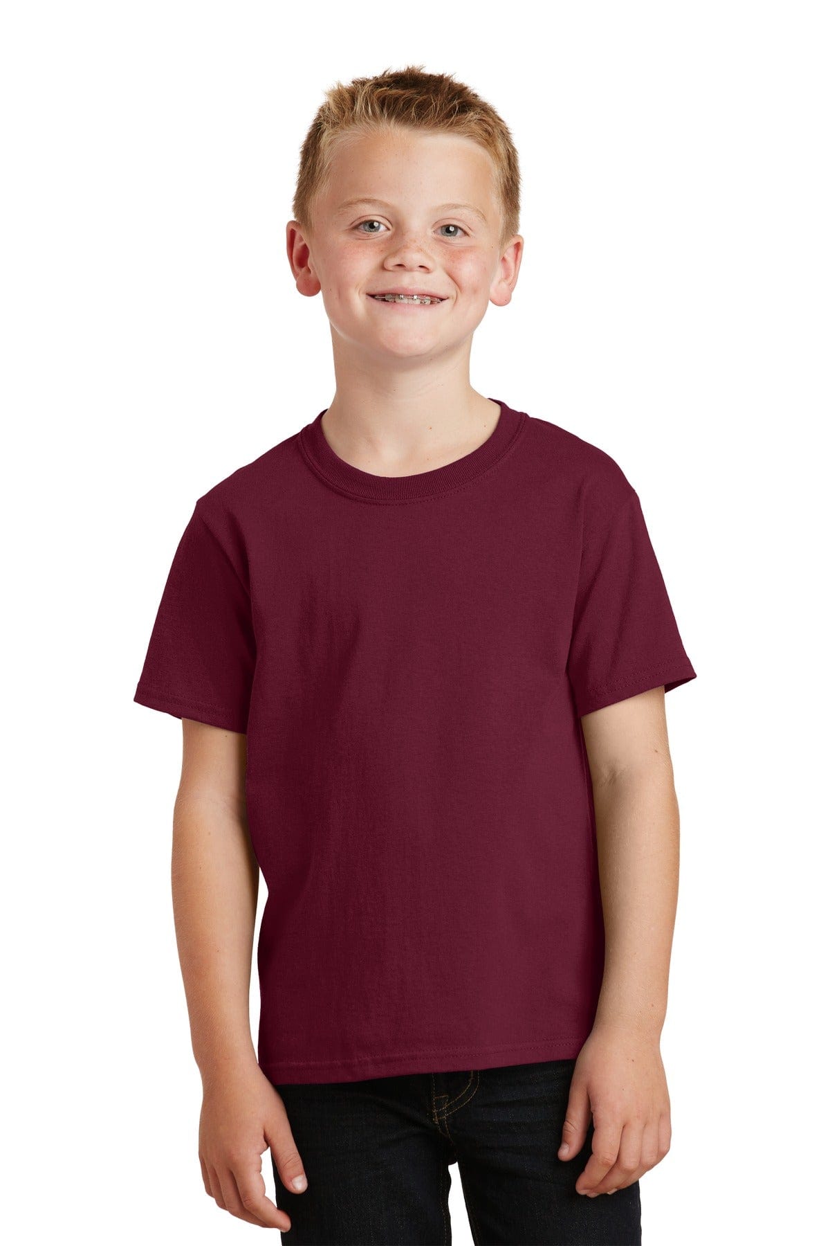 Port T-Shirts XS / Cardinal Port & Company ®  - Youth Core Cotton Tee. PC54Y, Basic Colors