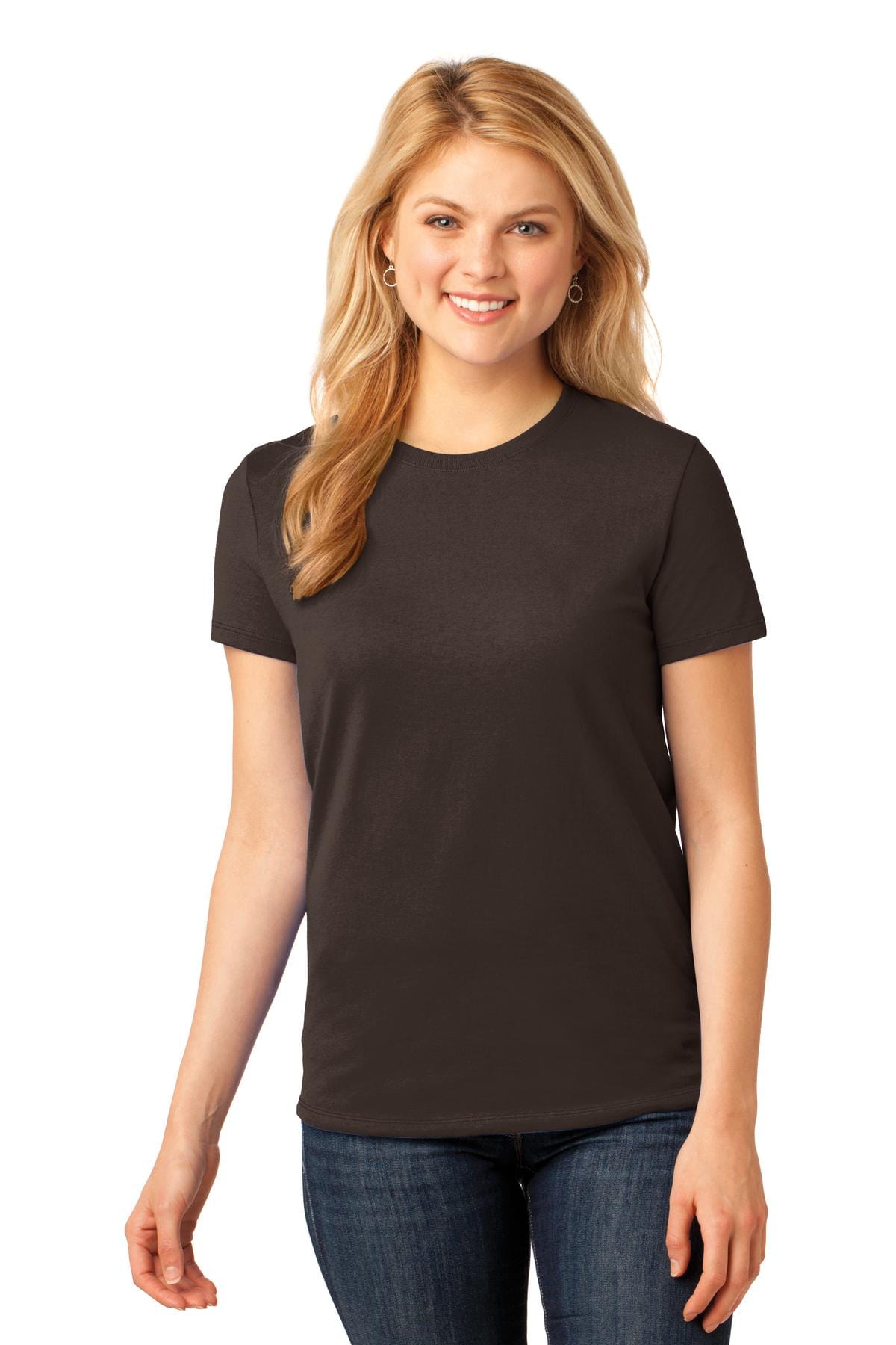 Port T-Shirts XS / Dark Chocolate Brown Port & Company ®  Ladies Core Cotton Tee. LPC54, Basic Colors