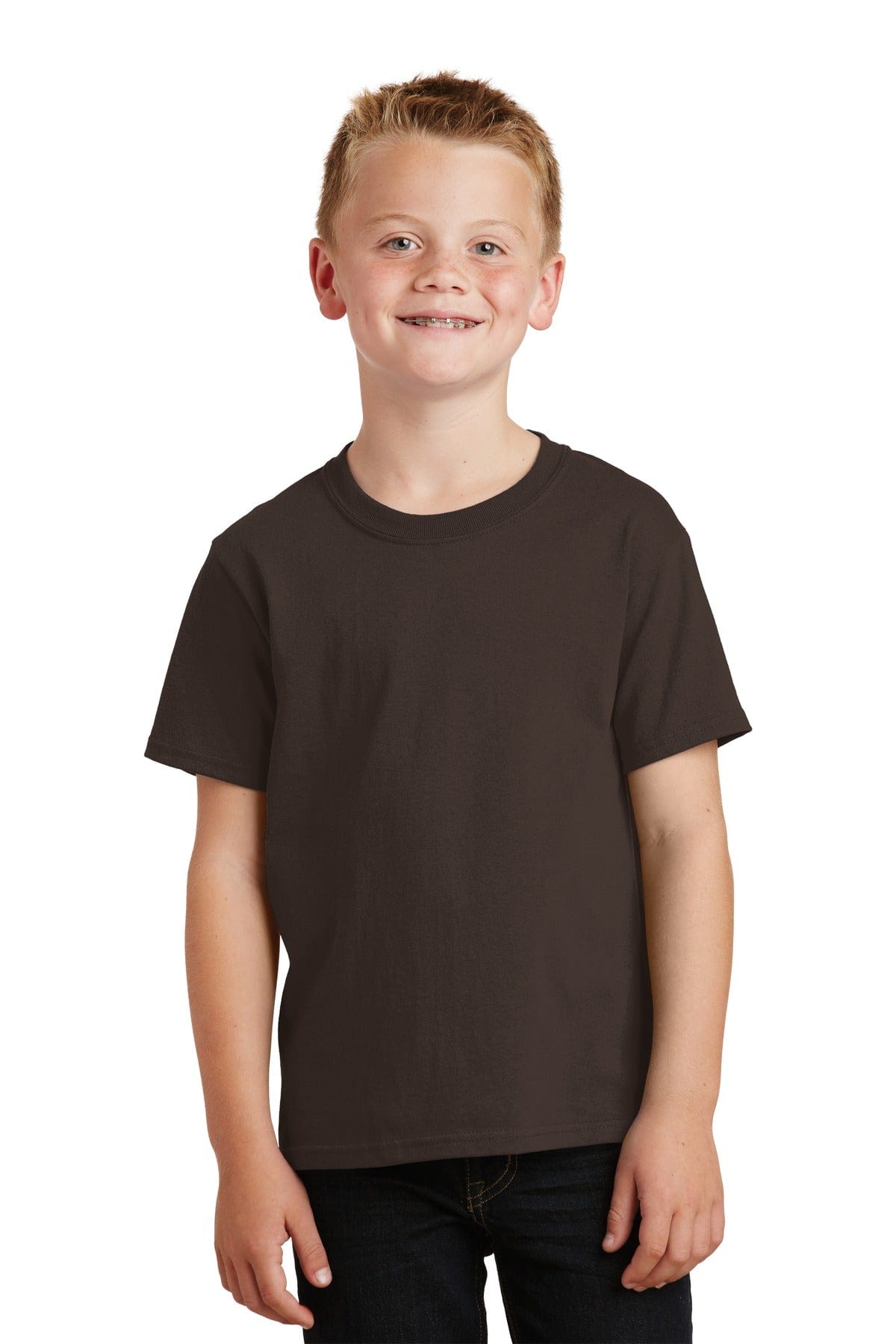 Port T-Shirts XS / Dark Chocolate Brown Port & Company ®  - Youth Core Cotton Tee. PC54Y, Basic Colors