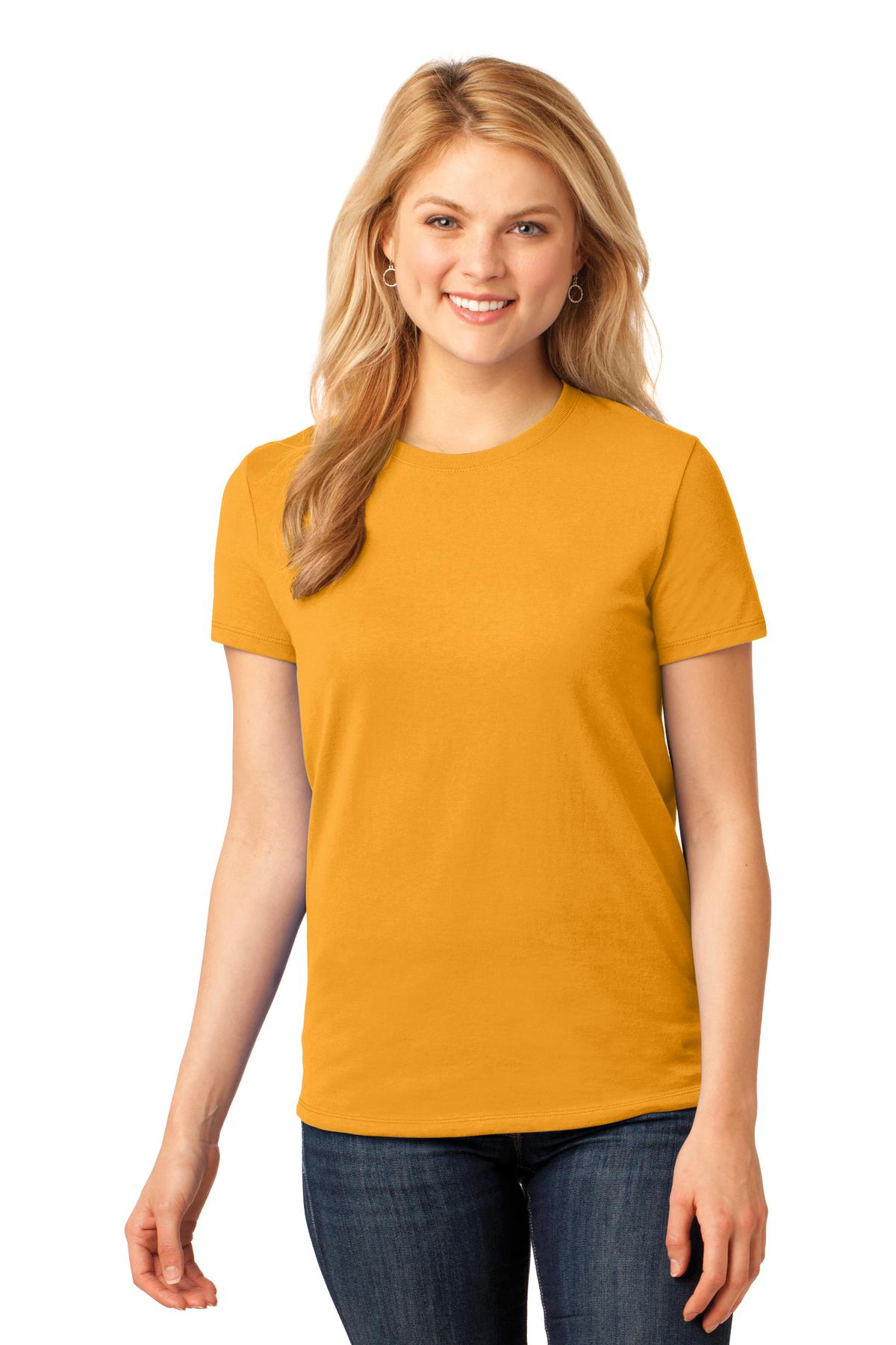 Port T-Shirts XS / Gold Port & Company ®  Ladies Core Cotton Tee. LPC54, Basic Colors