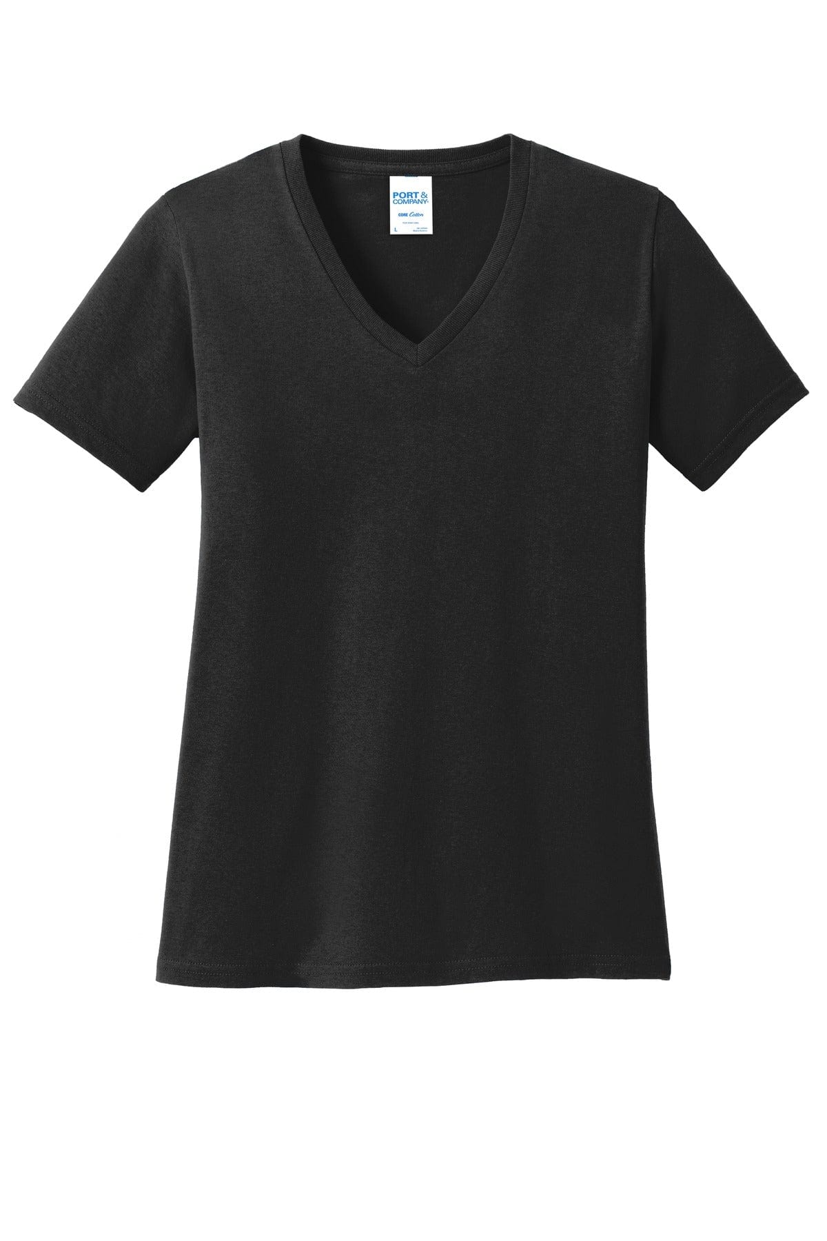 Port T-Shirts XS / Jet Black Port & Company ®  Ladies Core Cotton V-Neck Tee. LPC54V